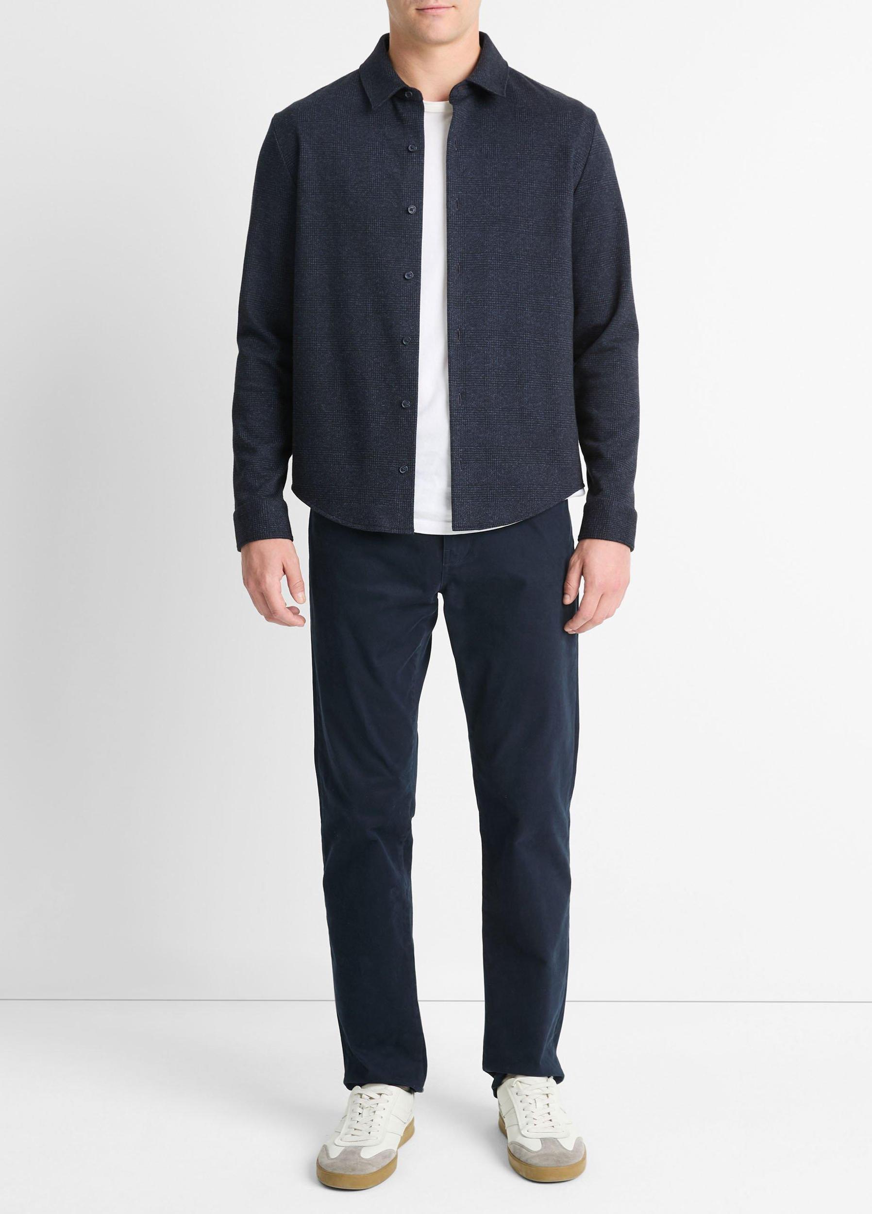 Glen Plaid Cotton-Blend Shirt Product Image