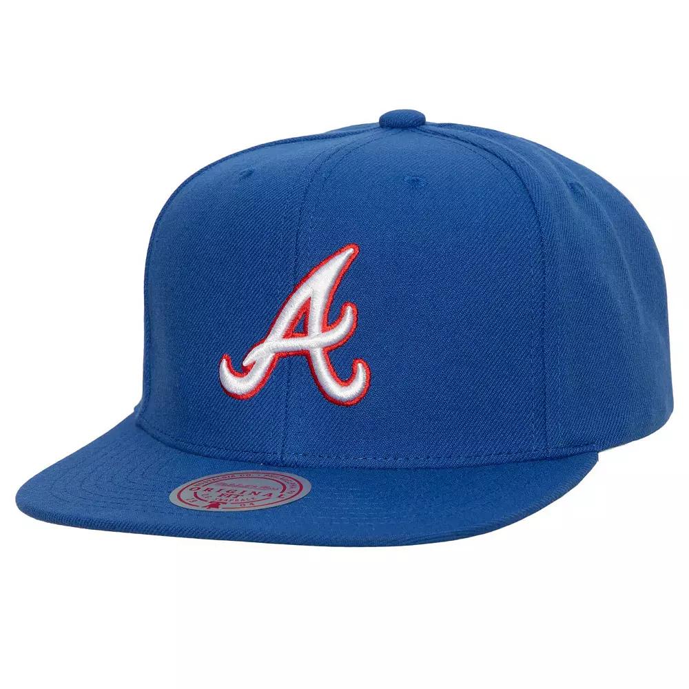 Men's Mitchell & Ness Royal Atlanta Braves Cooperstown Collection Evergreen Snapback Hat, Blue Product Image