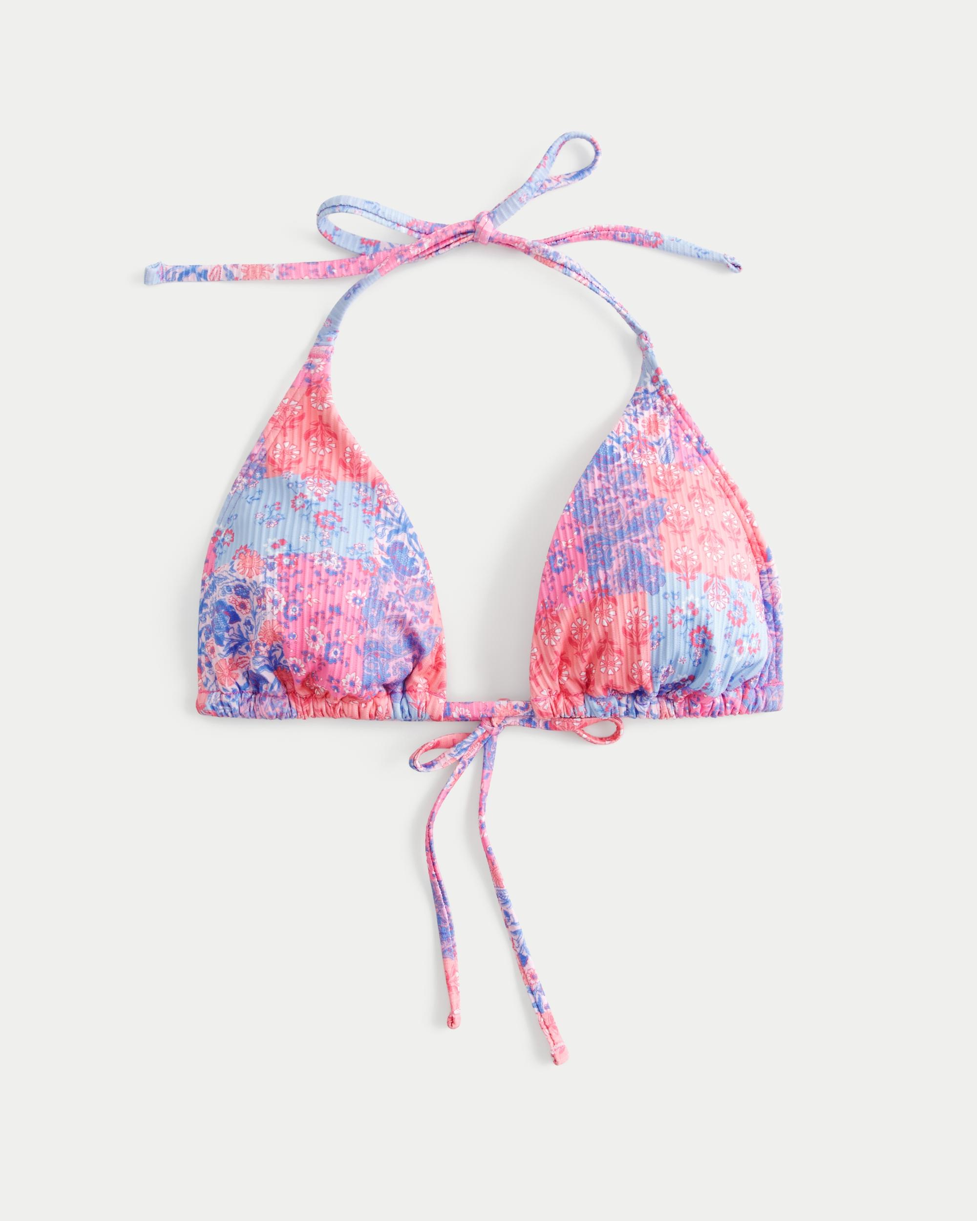 Ribbed Multi-Way Triangle Bikini Top Product Image