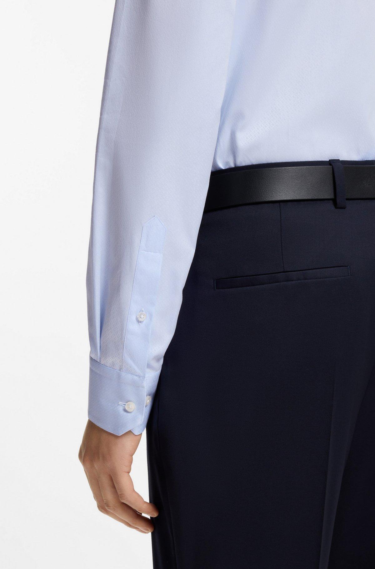 Regular-fit shirt in Italian monogrammed cotton Product Image