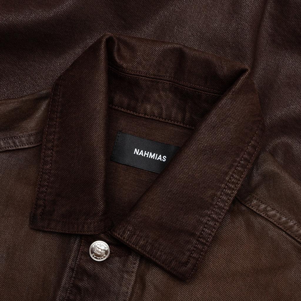 Waxed Denim Trucker Jacket - Brown Wash Male Product Image