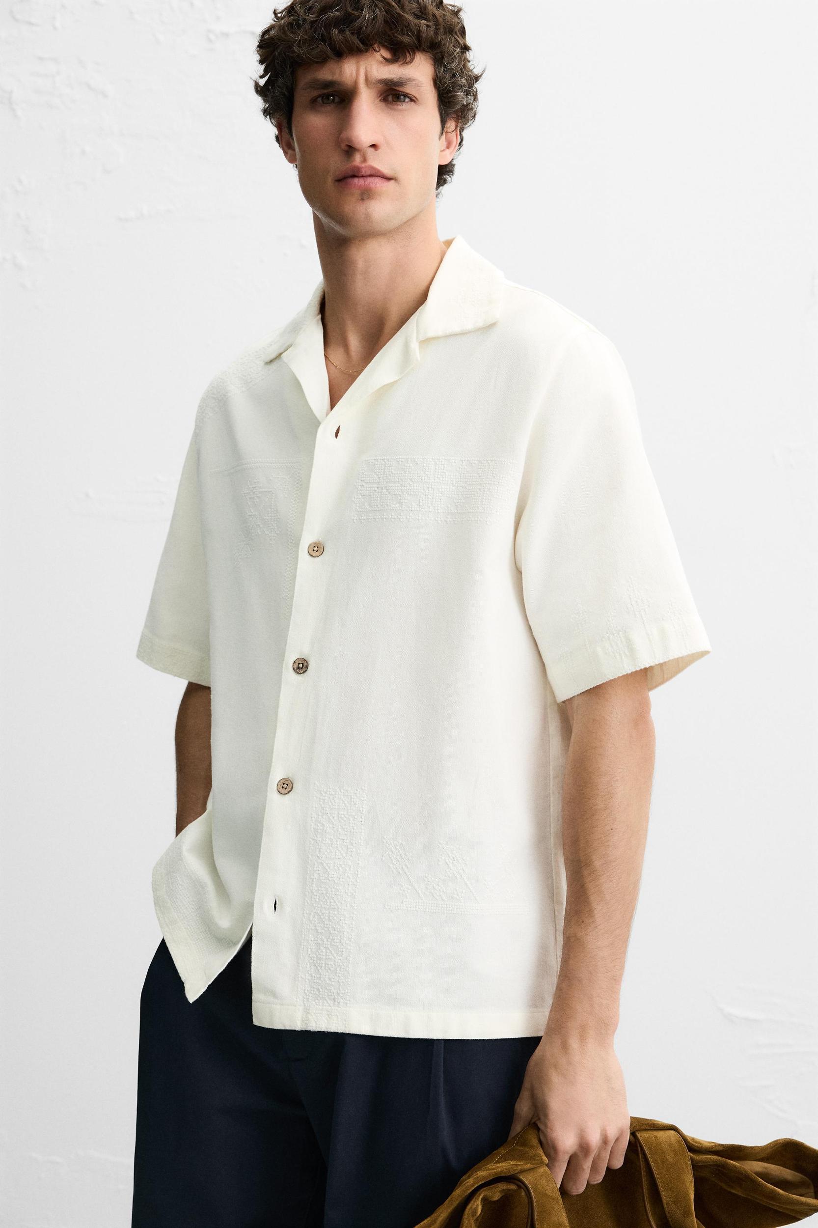 RELAXED FIT EMBROIDERED SHIRT Product Image