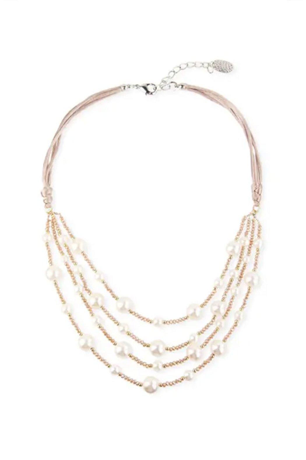 Multi Strand Pearl Tier Necklace Product Image