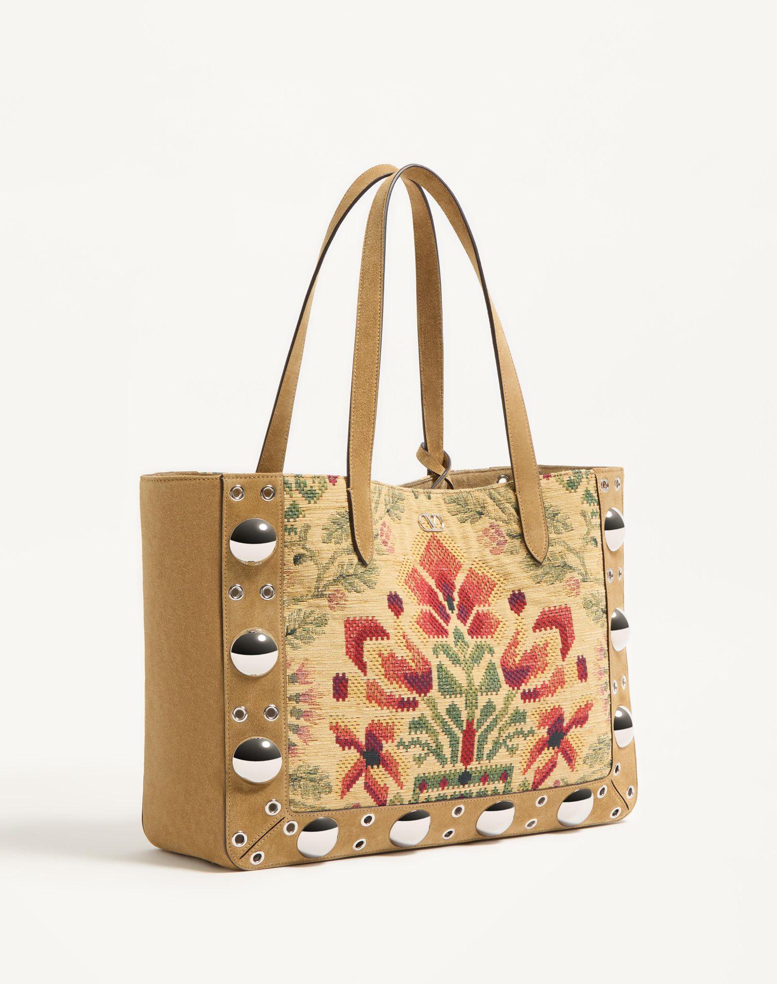 Valentino Garavani Nellcôte Medium Shopping Bag In Jacquard Fabric Product Image
