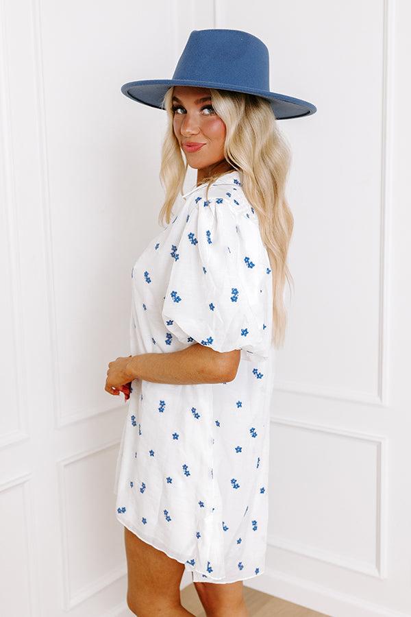 Serene Sands Embroidered Mini Dress Product Image