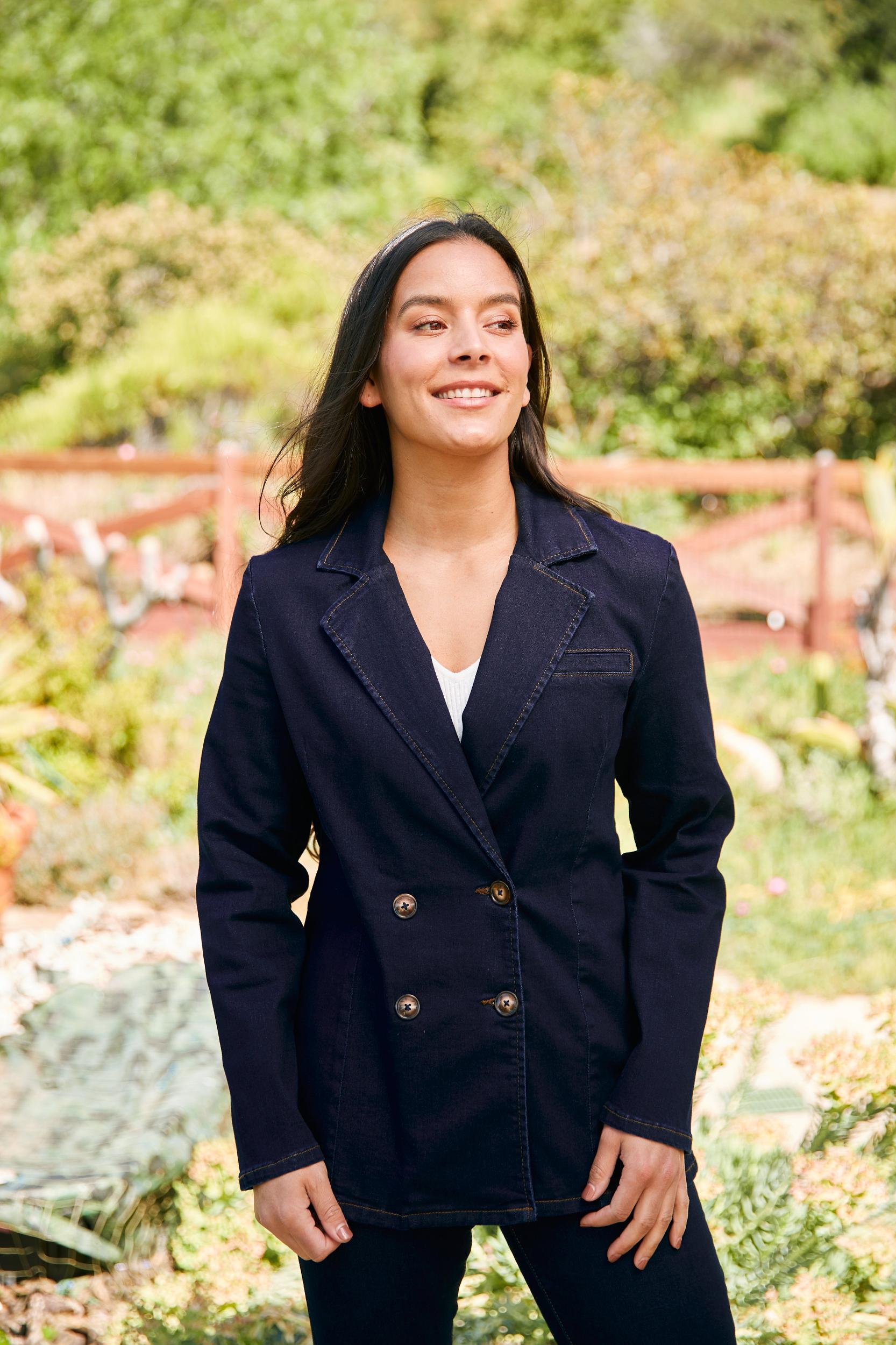 Westport Double Breasted Denim Blazer Product Image