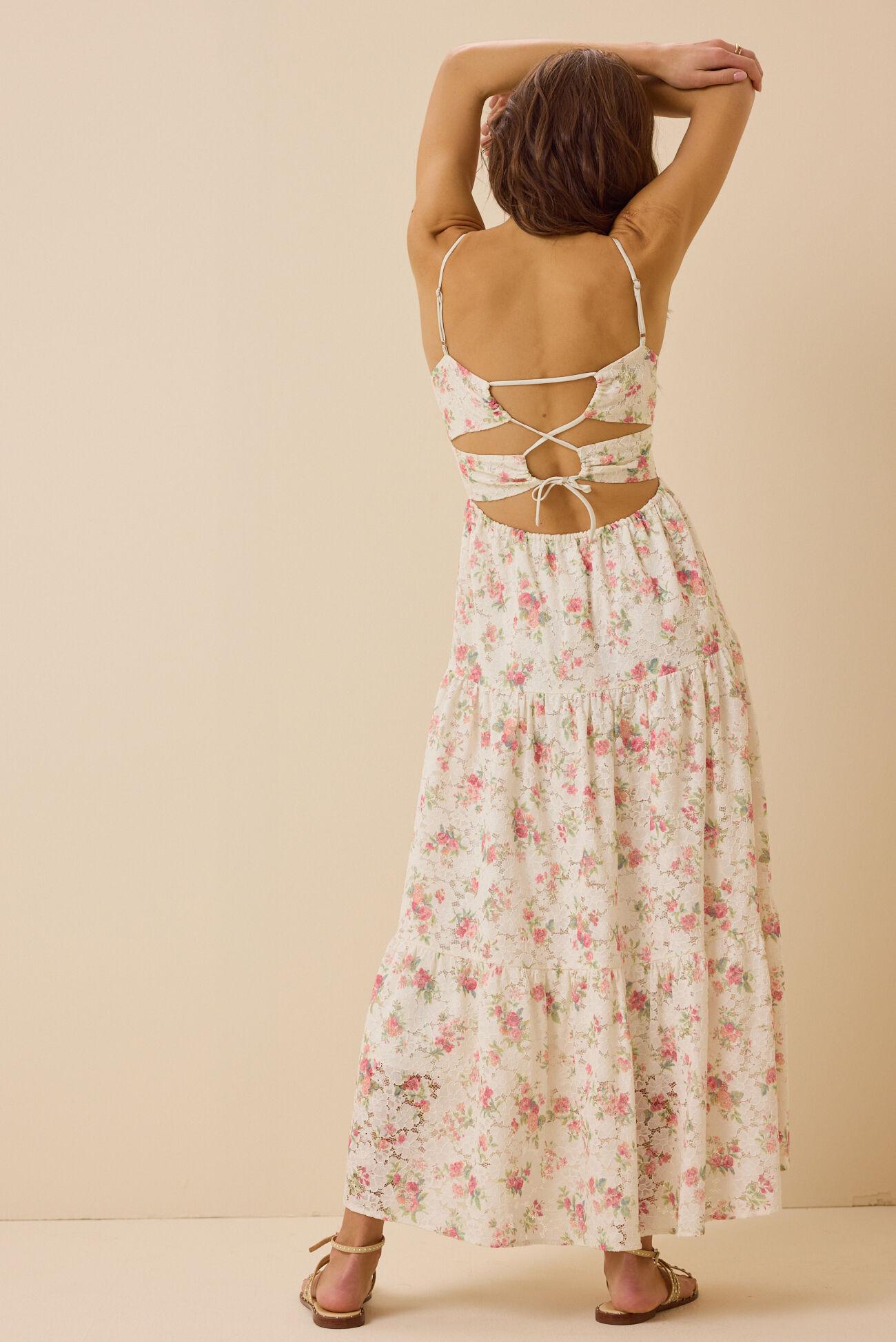 Edeline Floral Lace Maxi Dress Product Image