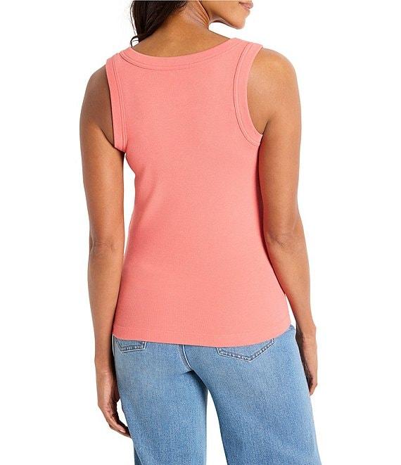 NIC + ZOE Perfect Knit Rib Scoop Neck Sleeveless Tank Product Image