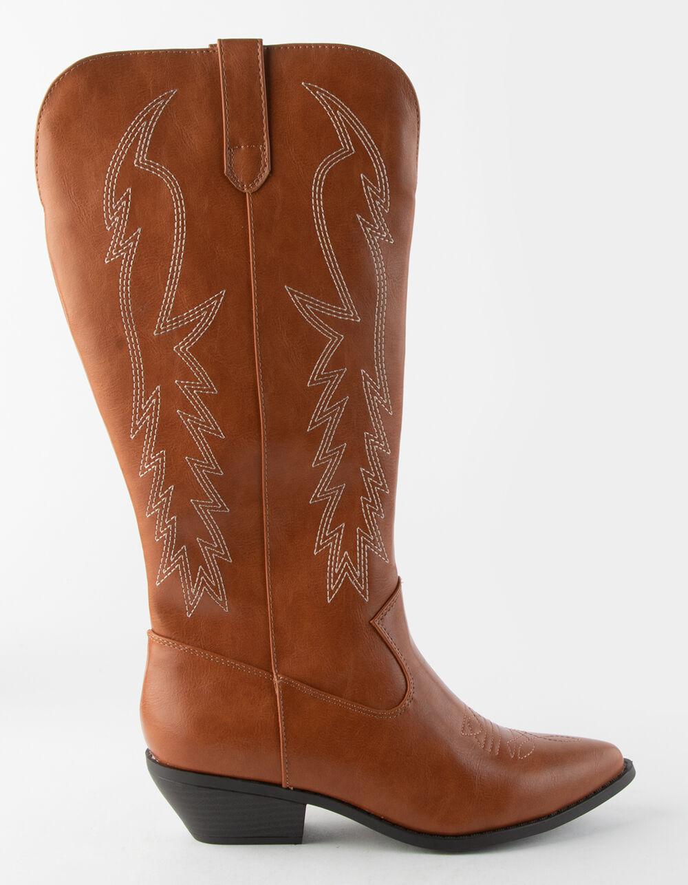 SODA Womens Cowboy Western Boots - COGNAC Product Image