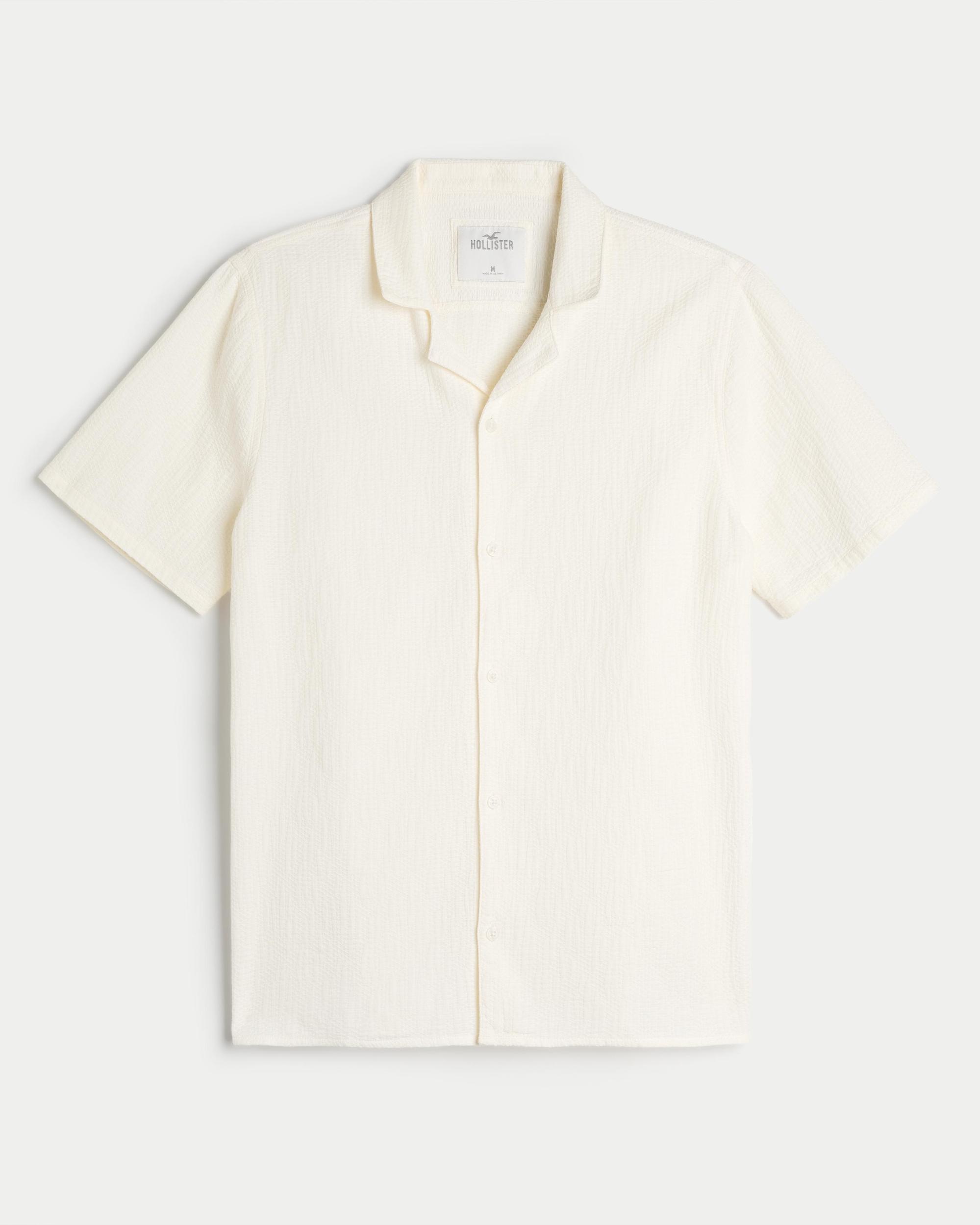 Relaxed Textured Short-Sleeve Shirt Product Image