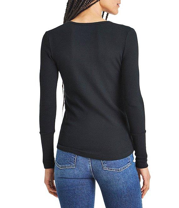 Splendid Thermal Forever Shirttail Hem Henley Long Sleeve Shirt Product Image