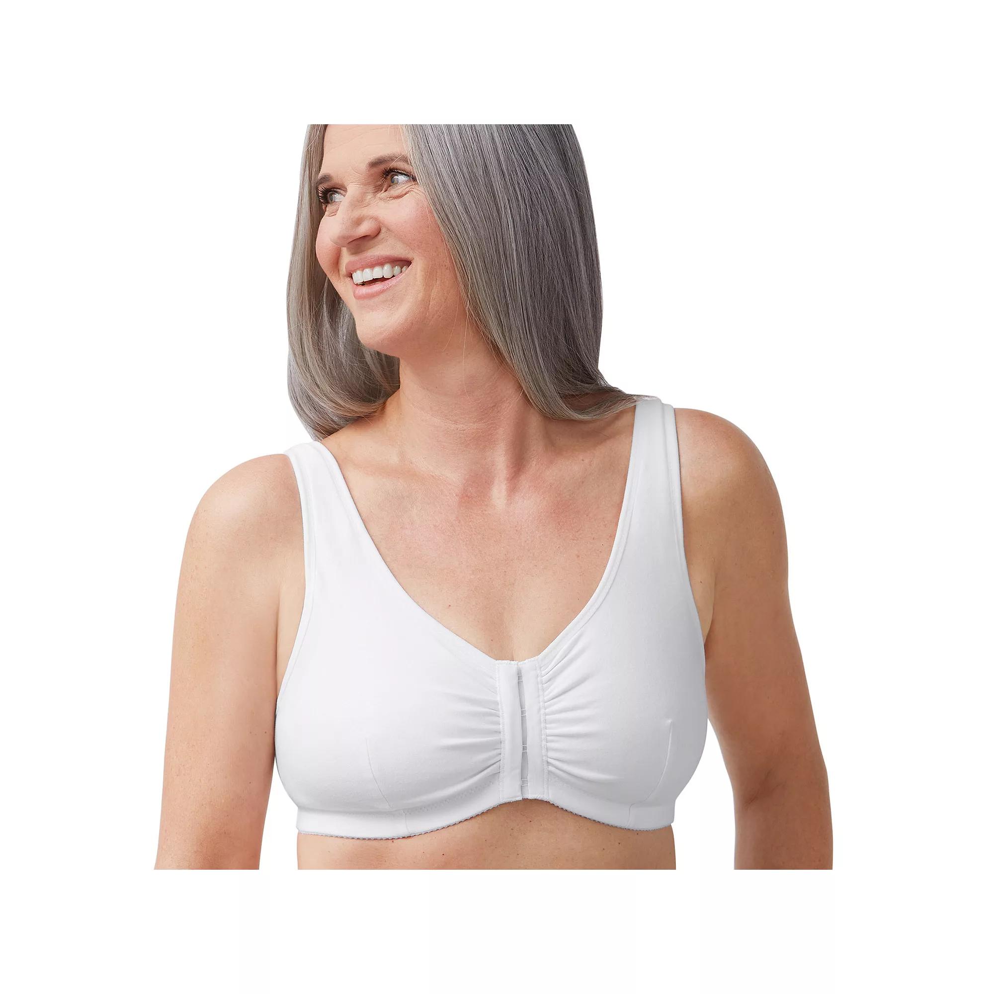 Amoena Mastectomy Bra: Fleur Wireless Front Closure, Women's, Size: 2XL A/B, White Product Image