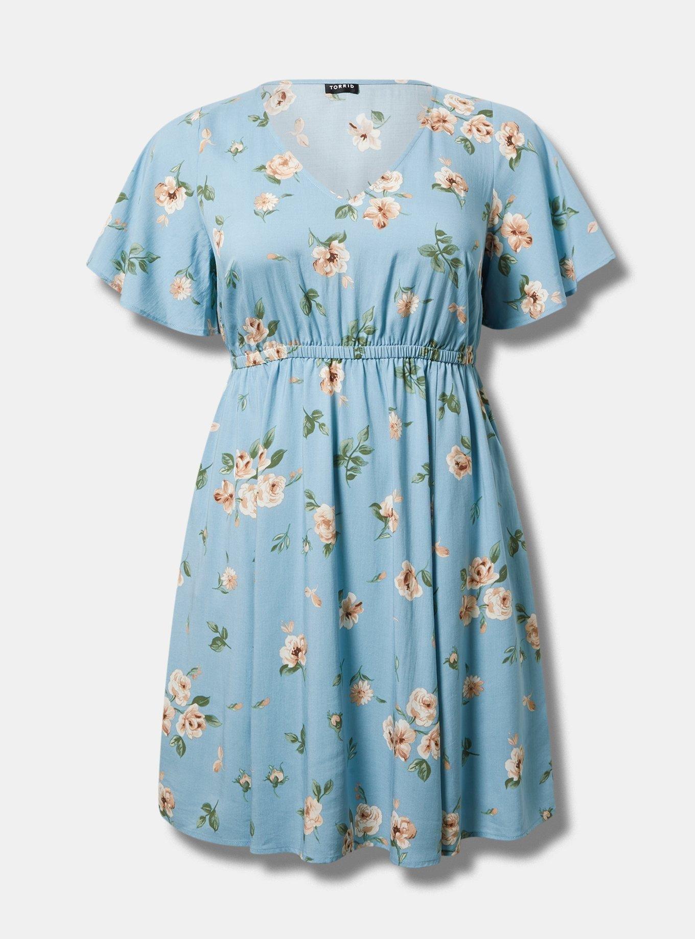 Challis V-Neck Mini Dress Product Image