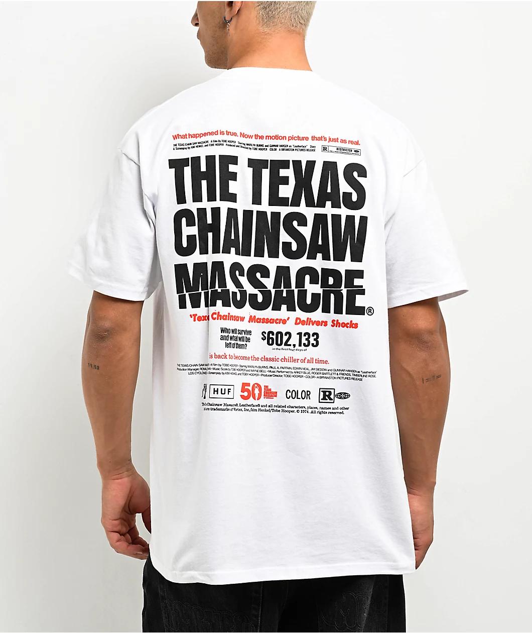 HUF x Texas Chainsaw Massacre Box Office White T-Shirt Product Image