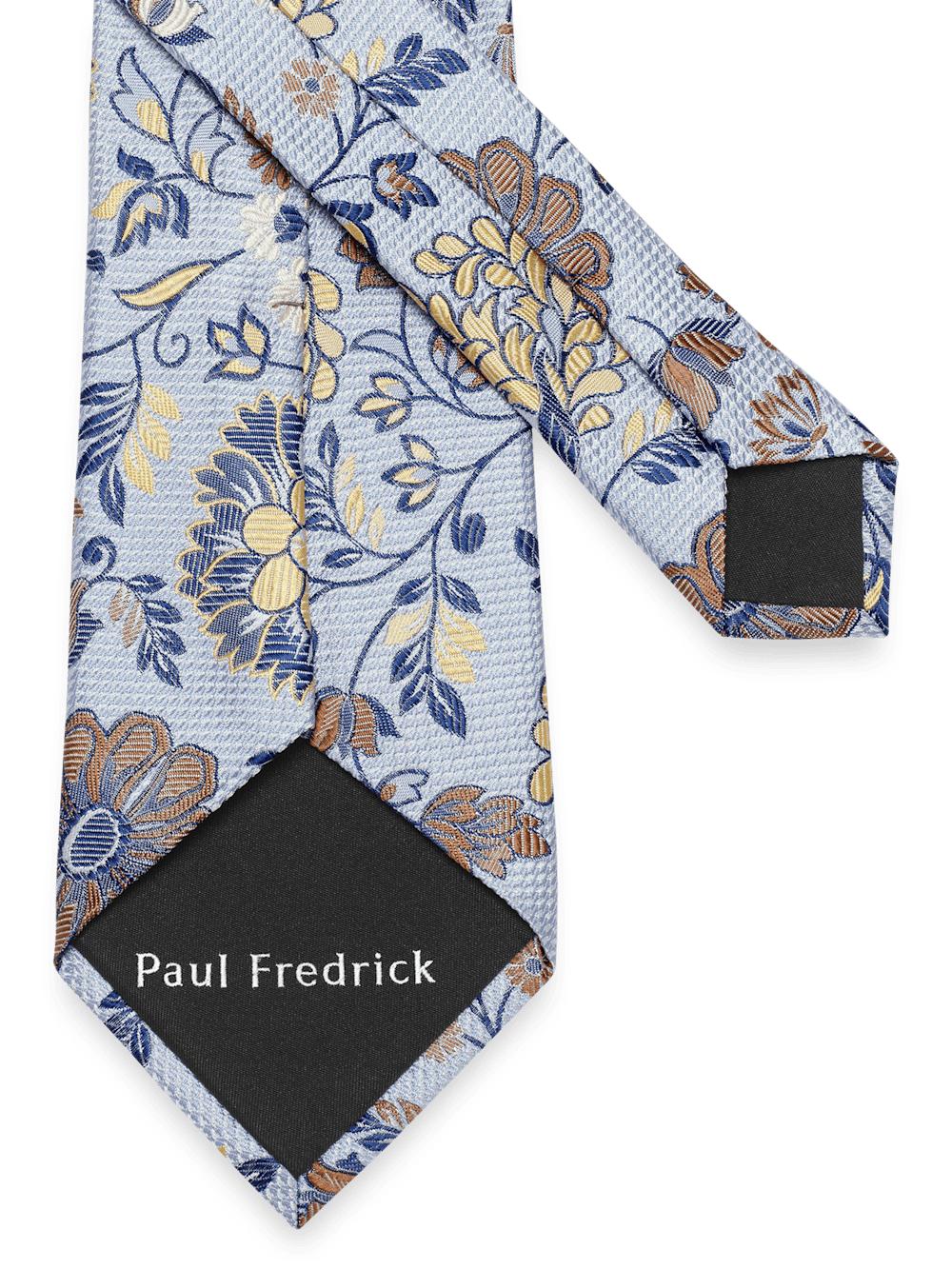 Floral Woven Silk Tie - Blue Multi Product Image