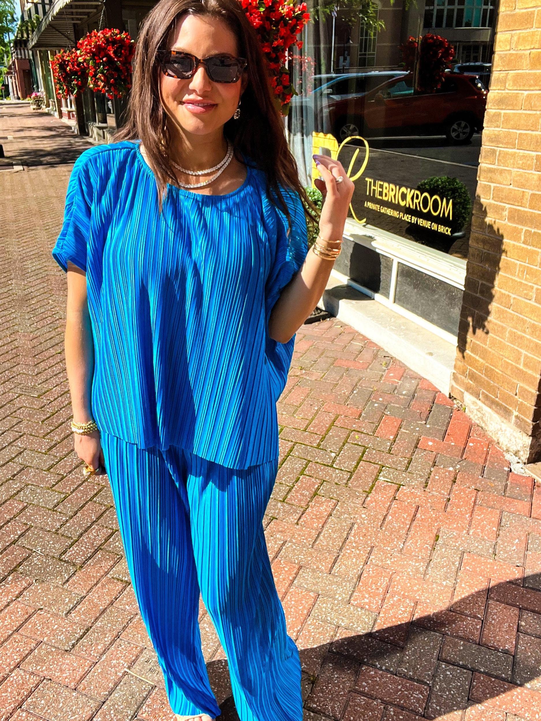 Prissie Pleated Pant Set Product Image