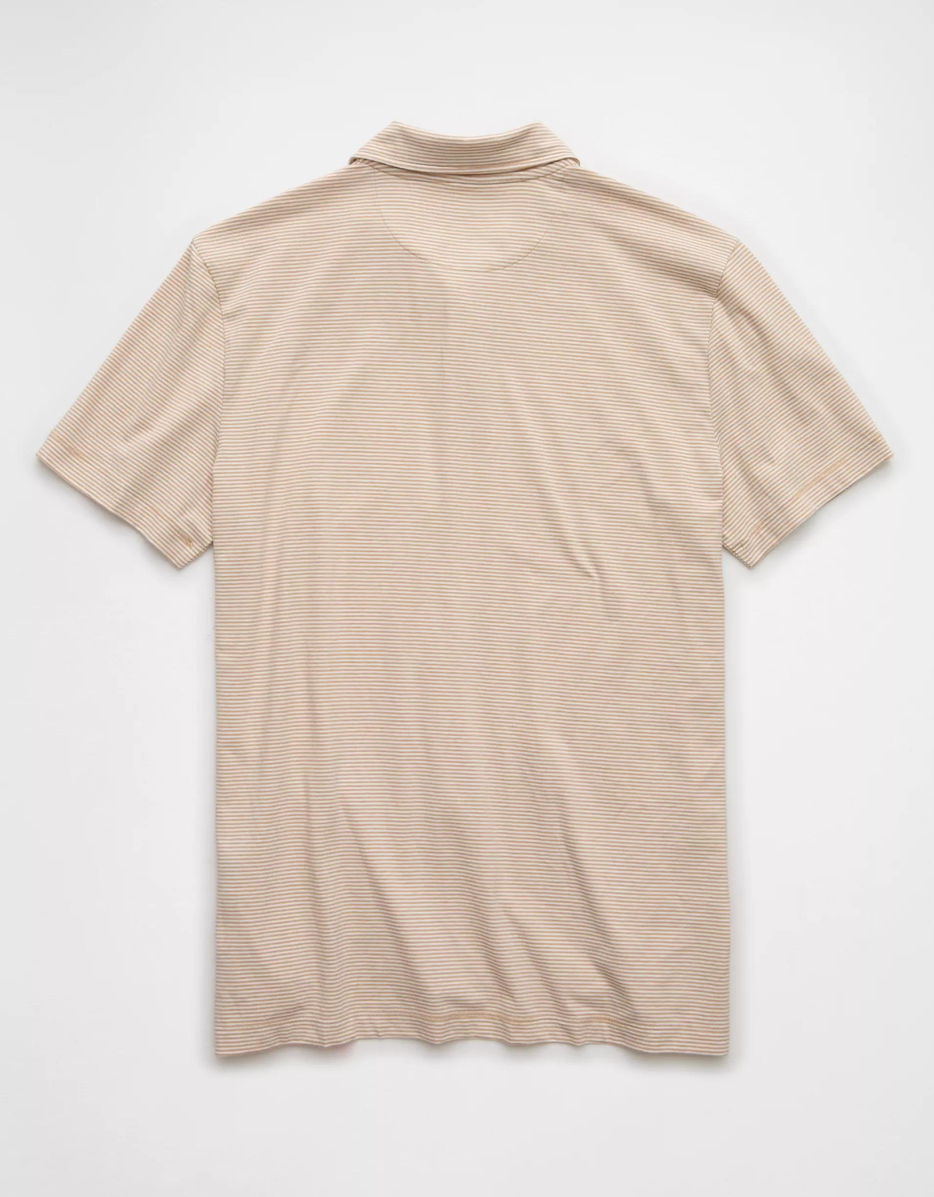 AE 24/7 Club Logo Striped Polo Shirt Product Image