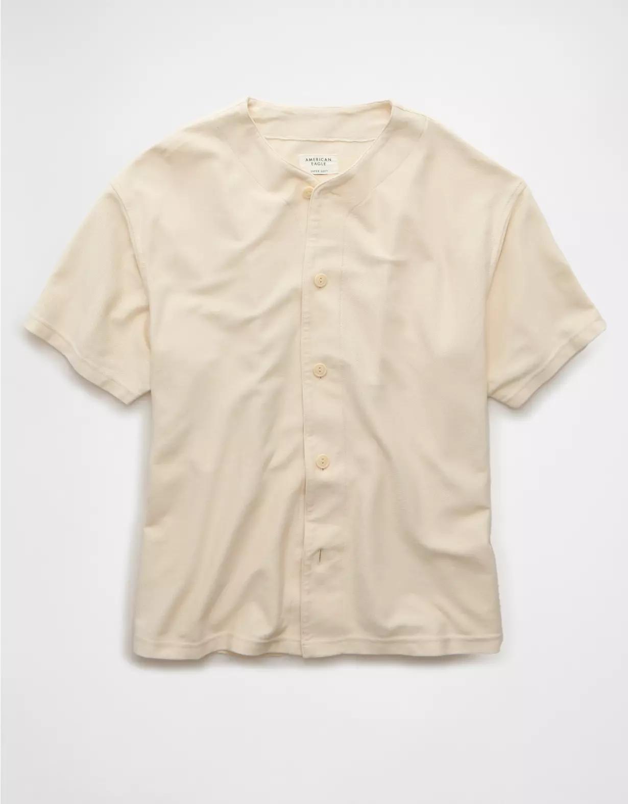 AE Button-Up Baseball T-Shirt Product Image