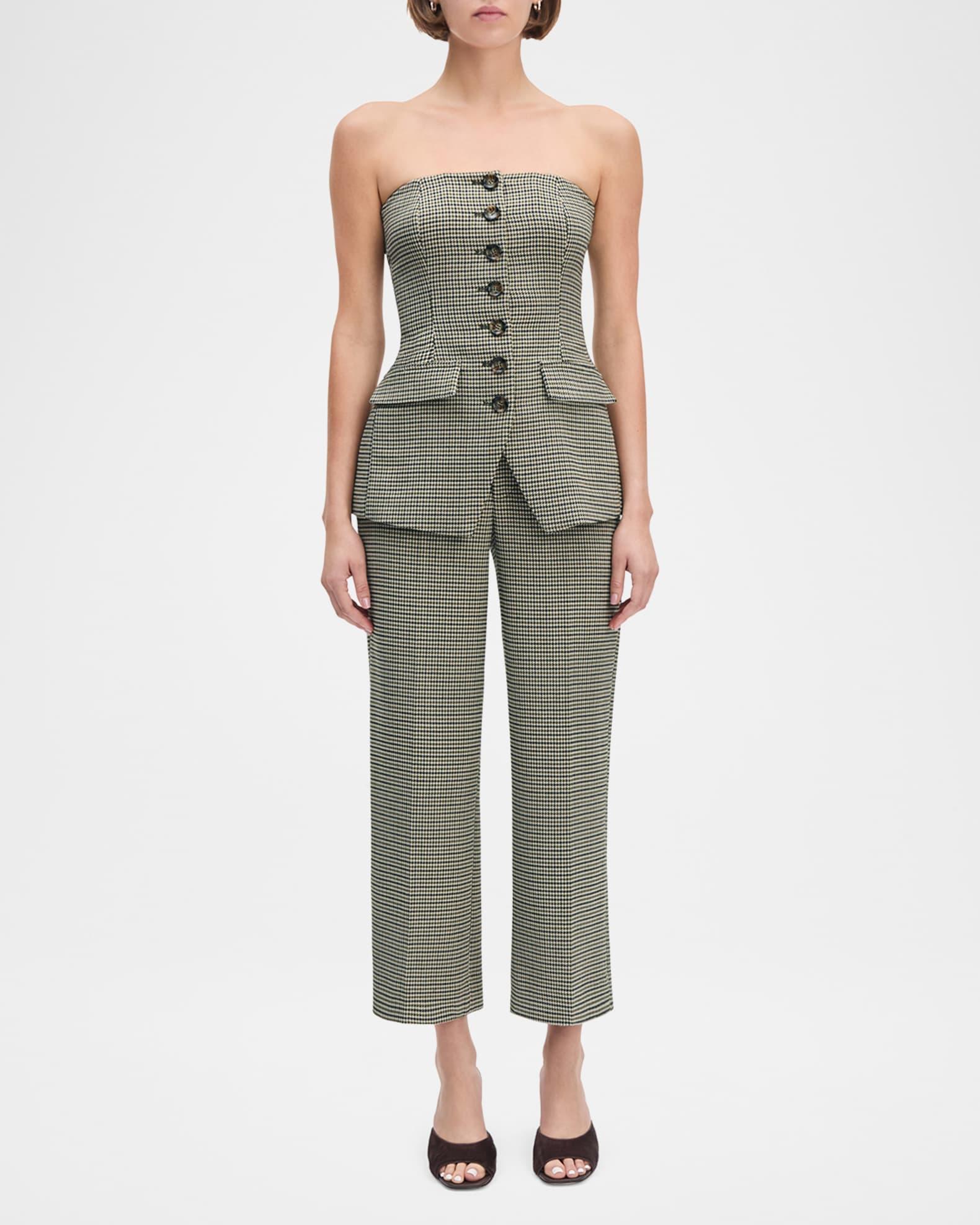 The Phoebe Houndstooth Bustier  Product Image