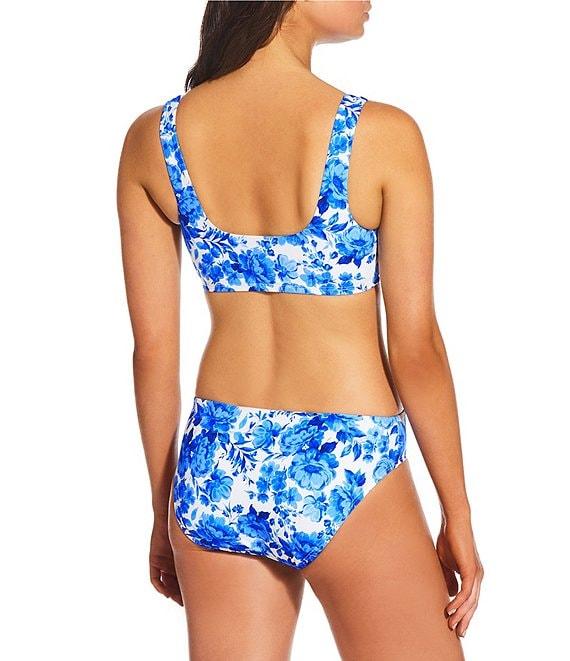 Alex Marie Signature Sculpt Romantic Rose Mid Rise Swim Bottom Product Image