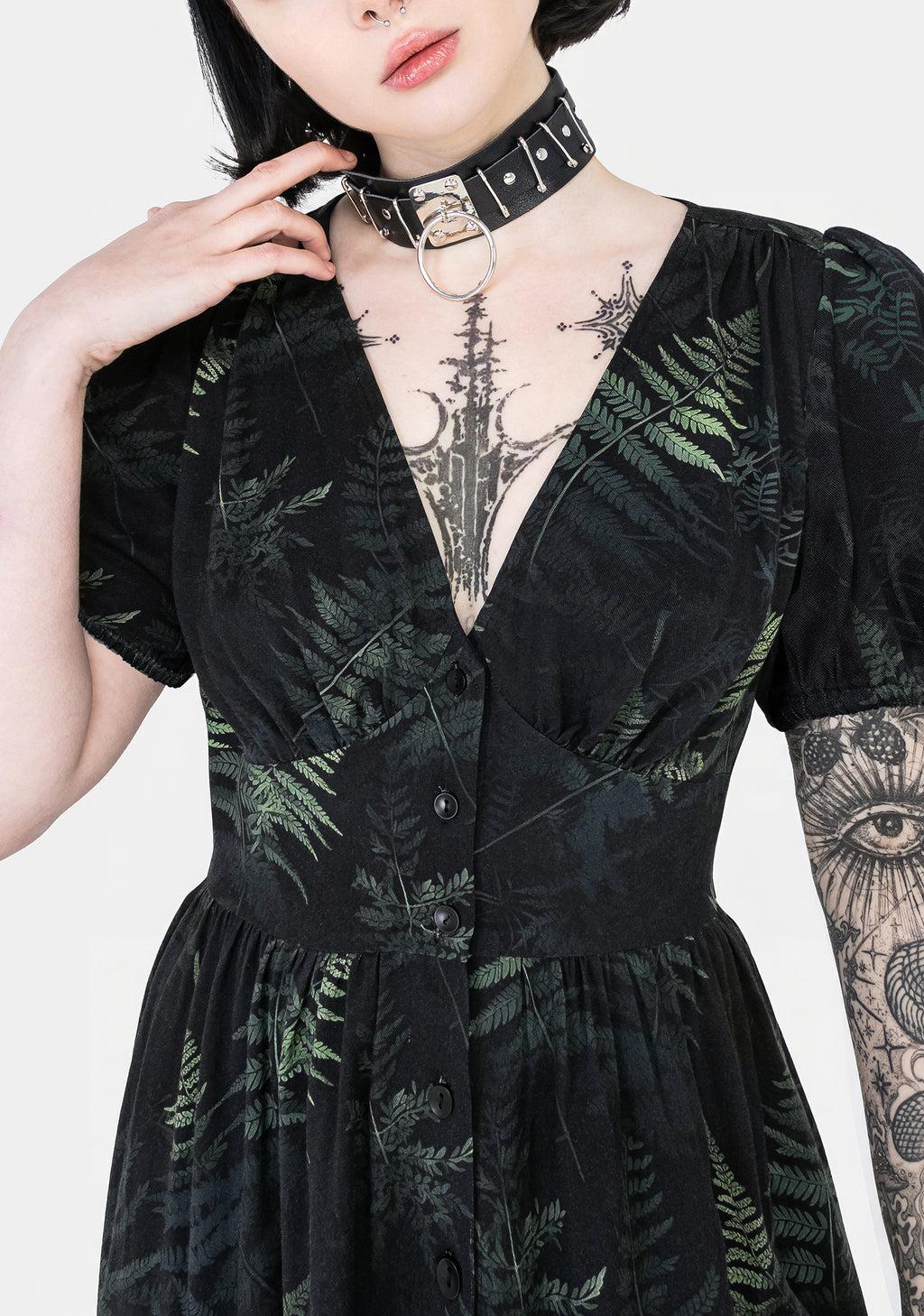 Fernery Button Up Corset Mini Dress Product Image
