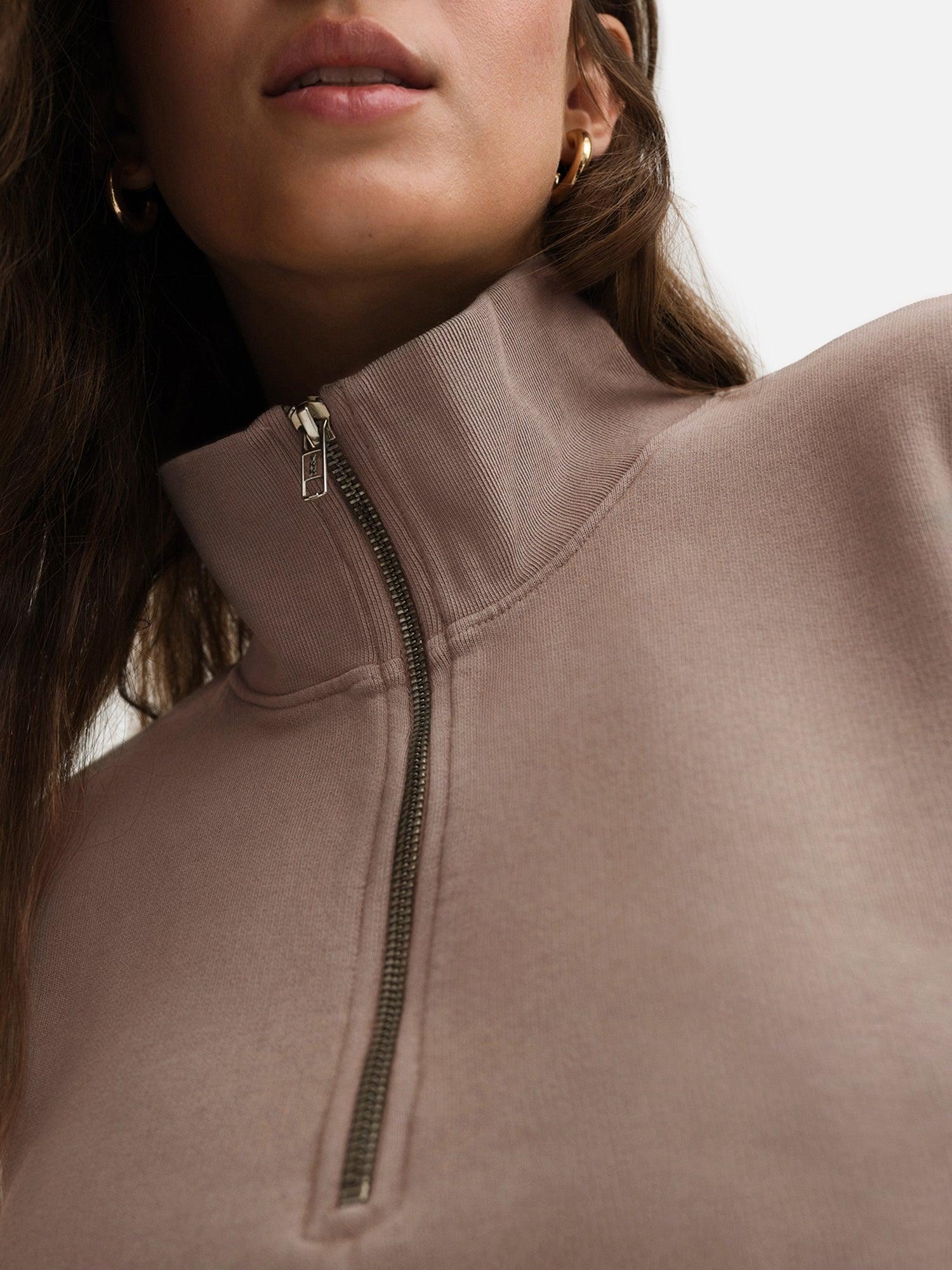 Organic Fleece Quarter Zip Sweatshirt Female Product Image