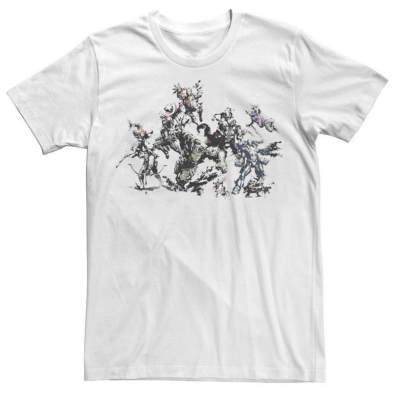 Men's Marvel Avengers Splat Art Poster Graphic Tee,  Product Image