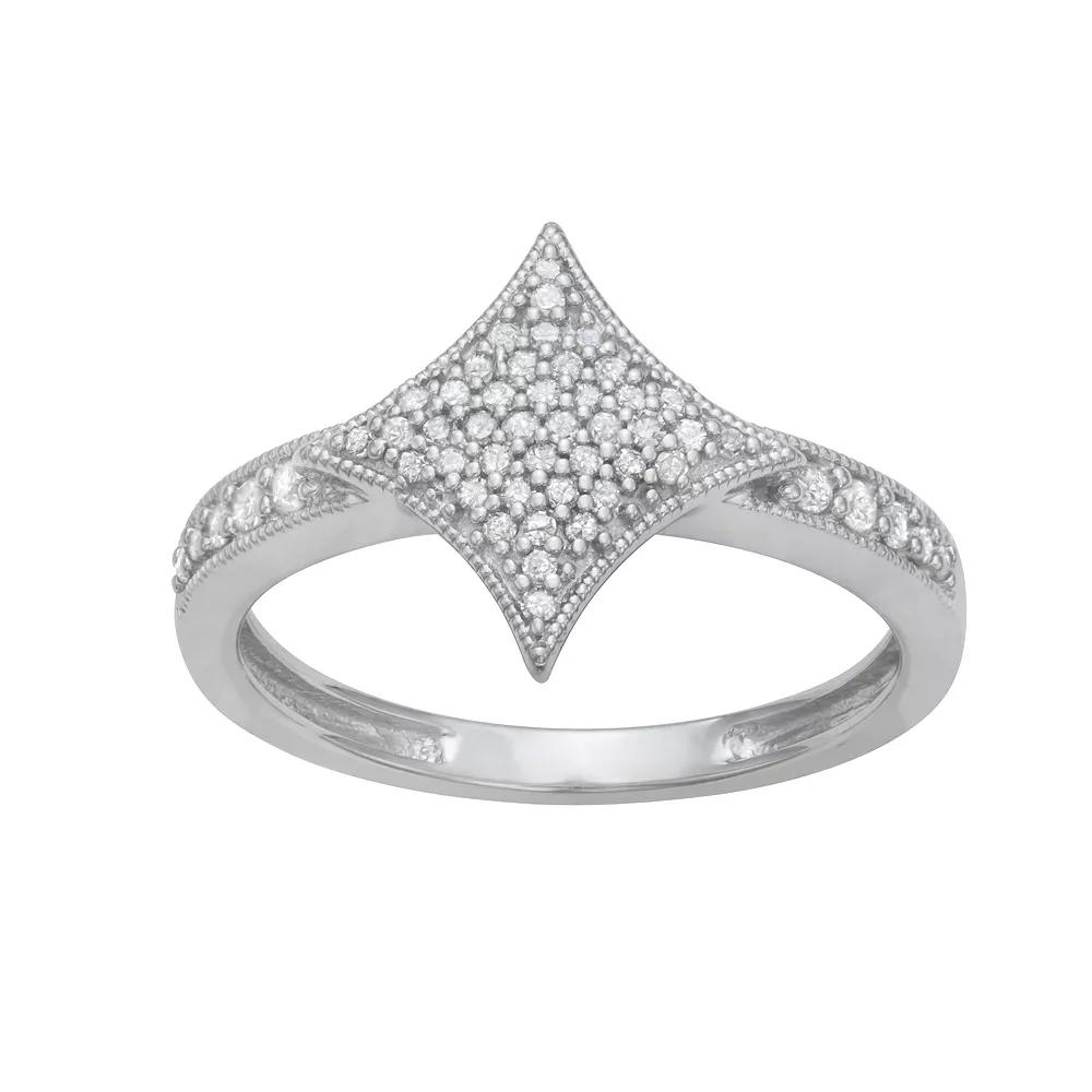 HDI Sterling Silver 1/4 Carat T.W. Diamond Ring, Women's, Size: 5 Product Image