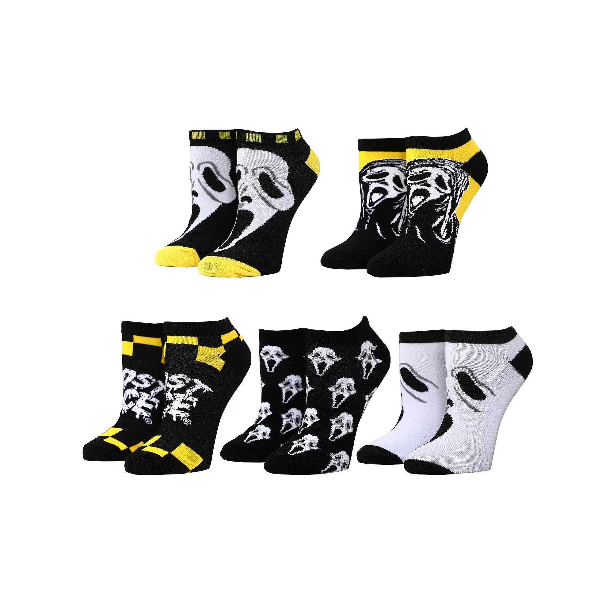 Women's Scream Ghostface 5-Pack Ankle Socks, Size: 9-11, Multi Product Image