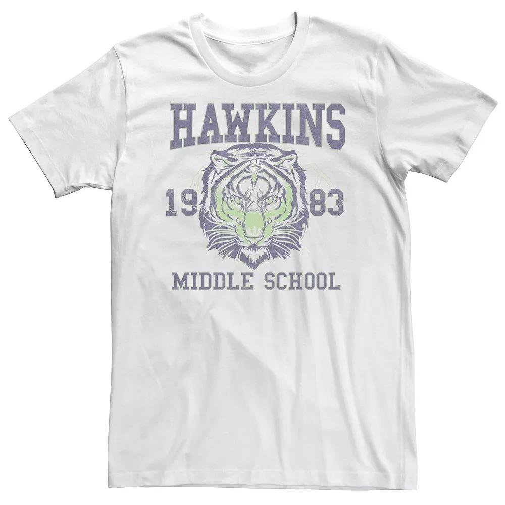 Big & Tall Netflix Stranger Things Hawkins Middle School 1983 Tiger Tee, Men's,  Product Image