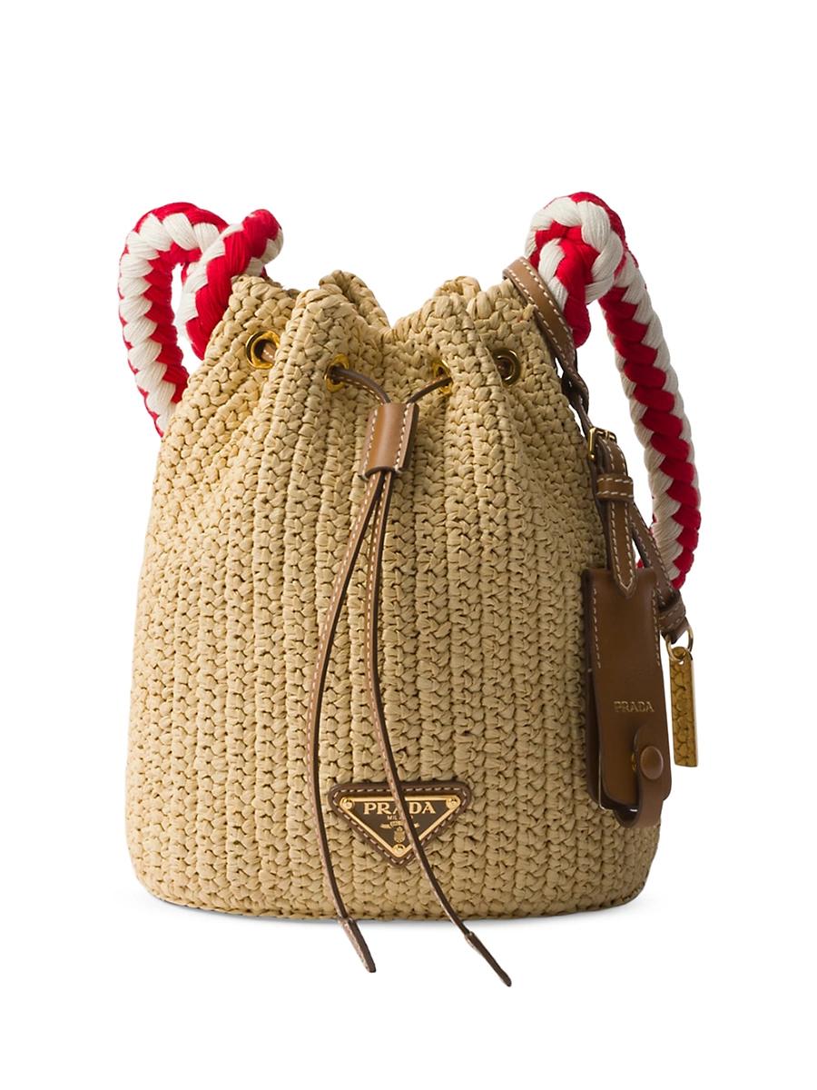 Womens Crochet Mini Bucket Bag Product Image