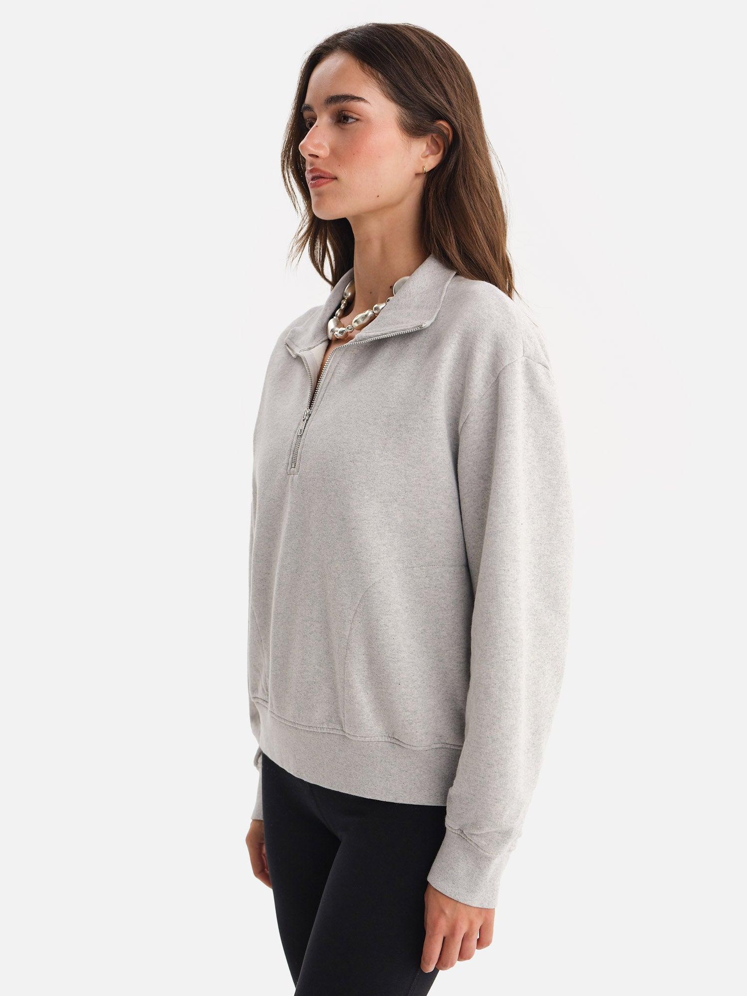 Organic Fleece Quarter Zip Sweatshirt Female Product Image