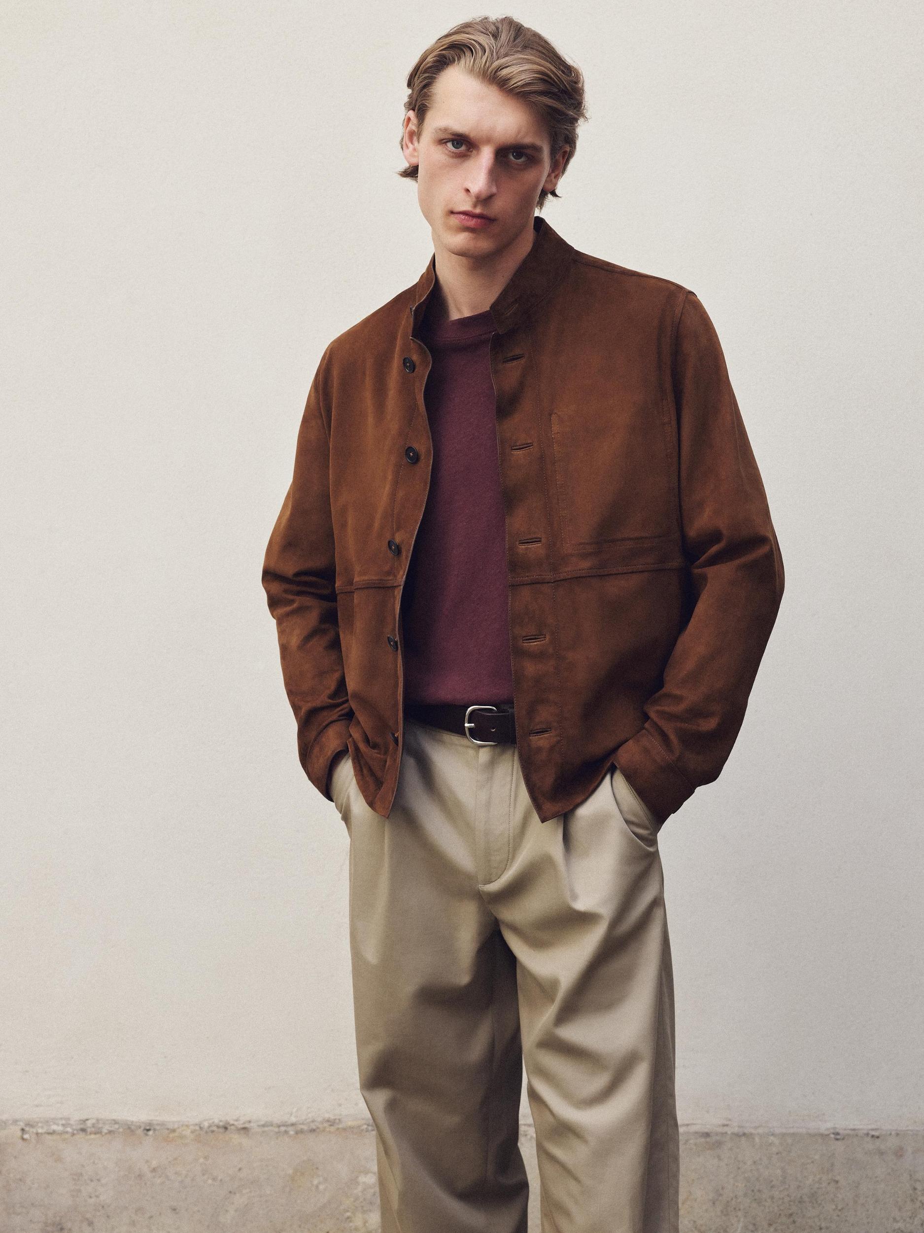 Suede leather jacket Product Image