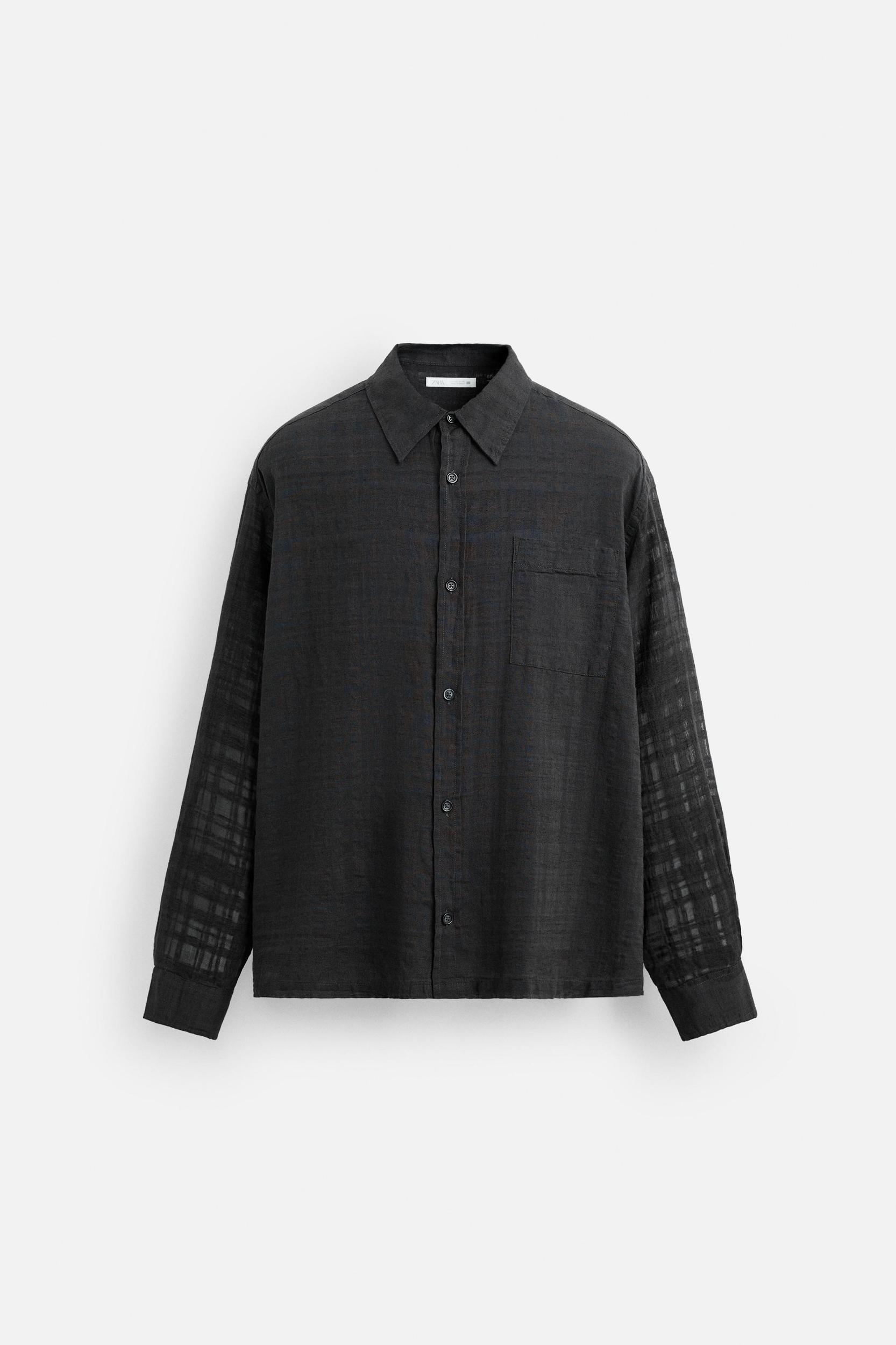 TEXTURED COTTON - LINEN SHIRT Product Image