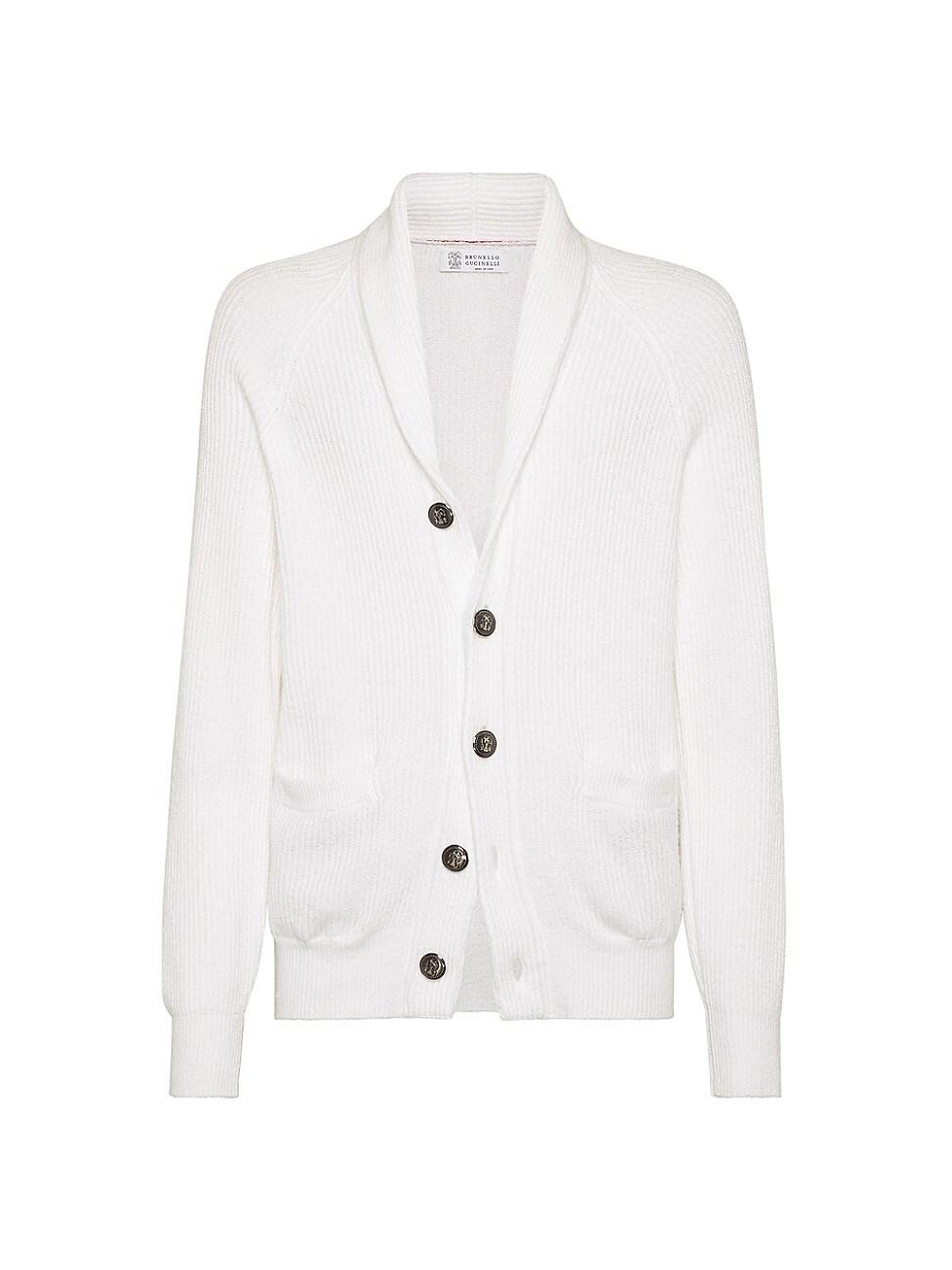 Mens Malfil Cotton English Rib Cardigan Product Image