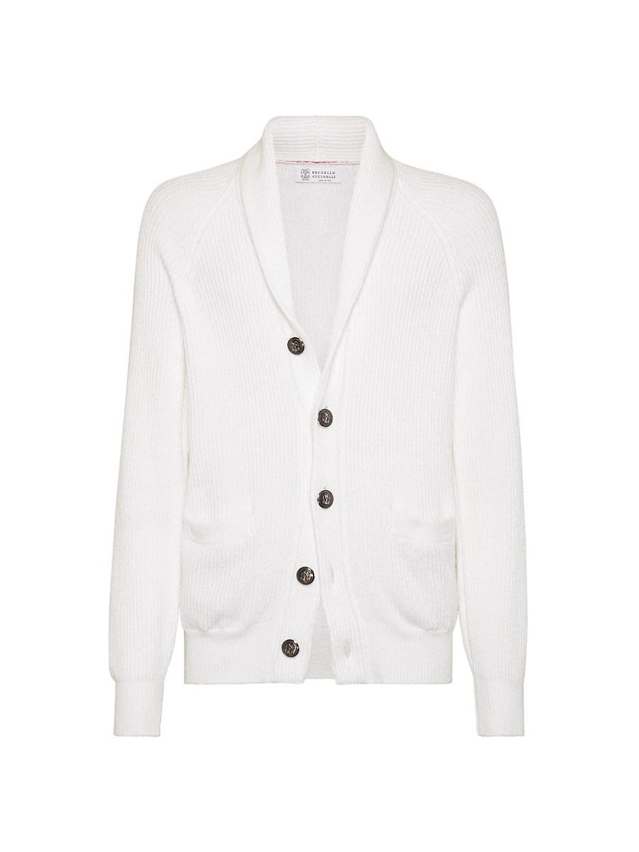 Mens Malfil Cotton English Rib Cardigan Product Image