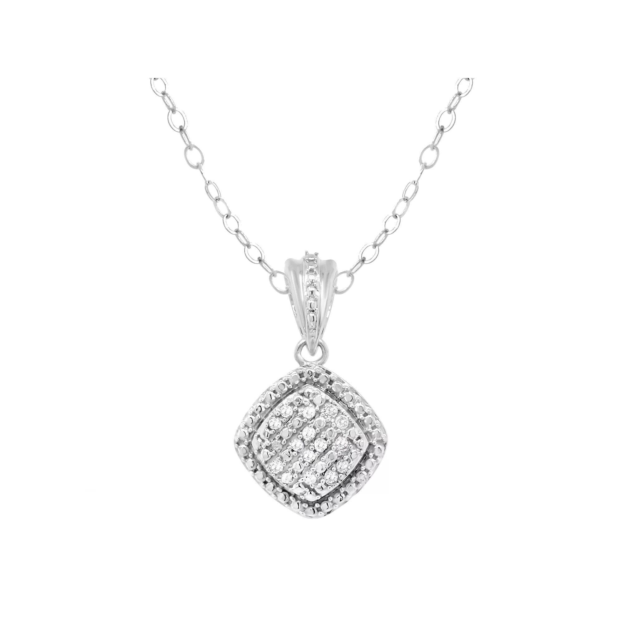 Celebration Gems Sterling Silver 1/10 Carat T.W. Diamond Pendant Necklace, Women's, Size: 18" Product Image