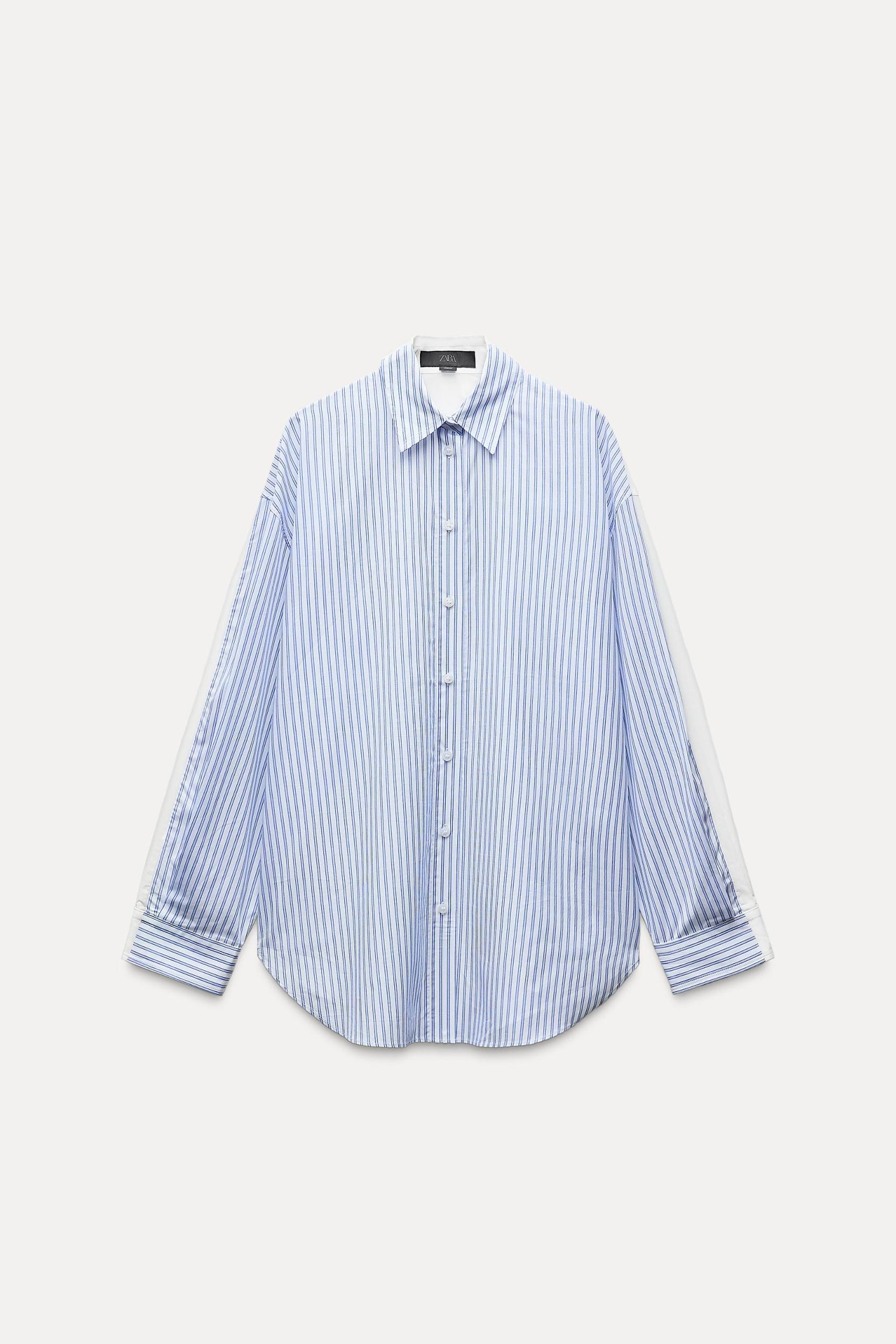 OVERSIZED STRIPED POPLIN SHIRT Product Image