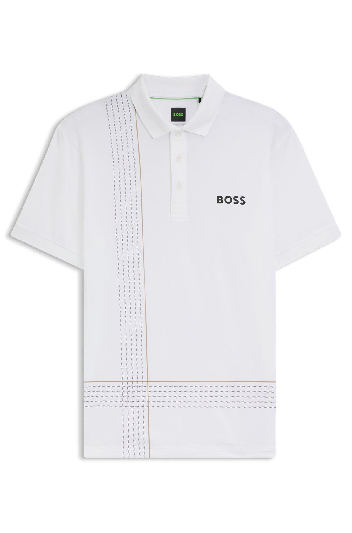 Active quick-dry polo shirt with check artwork Product Image
