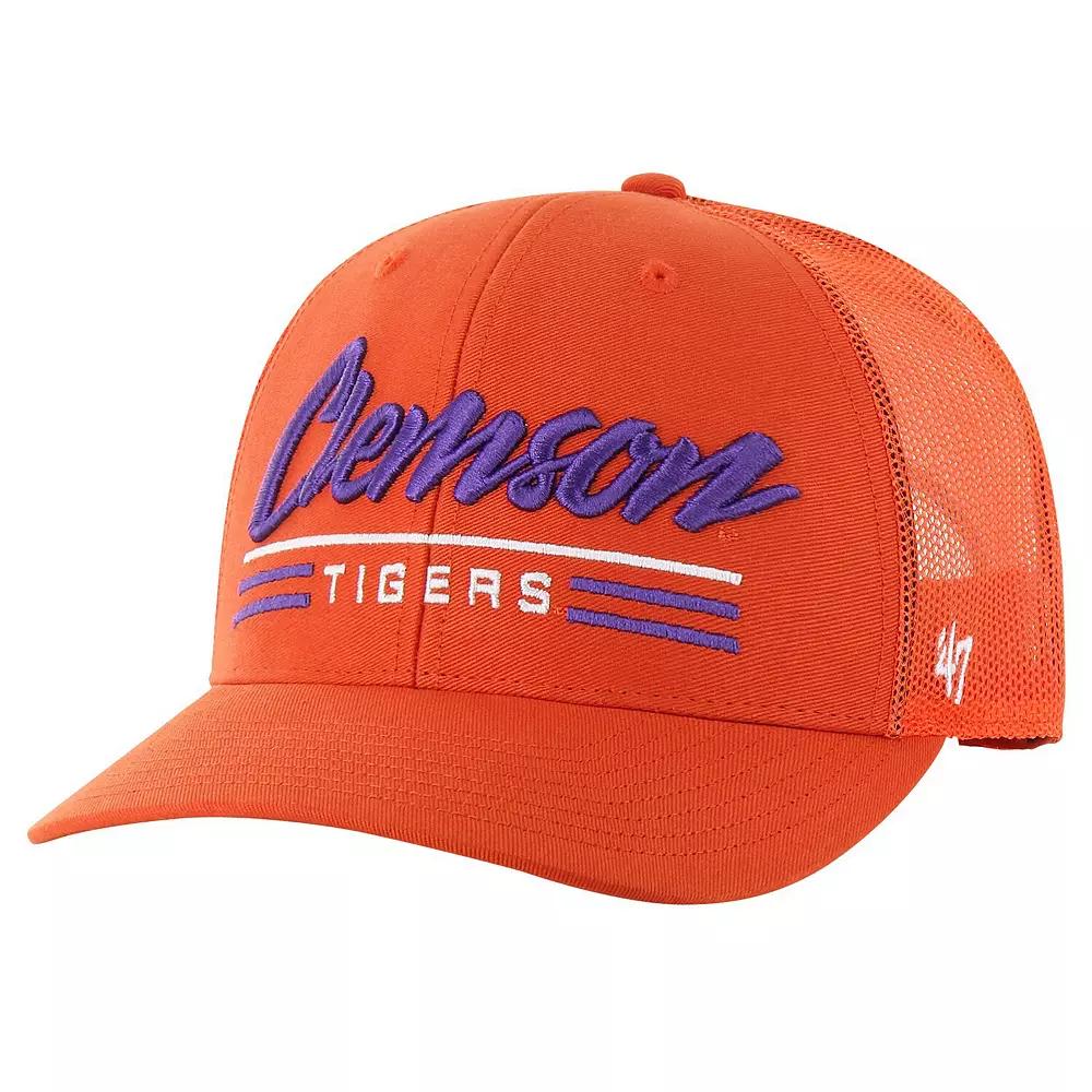 Men's '47 Orange Clemson Tigers Garner Trucker Adjustable Hat Product Image