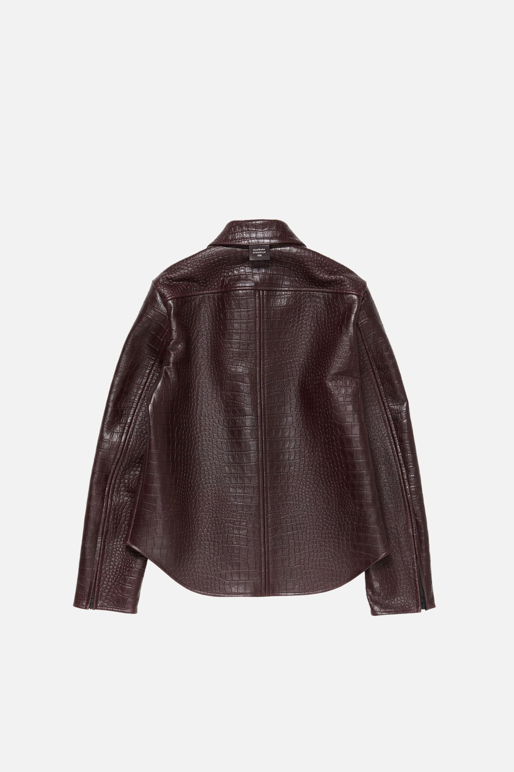 Leather shirt jacket Product Image