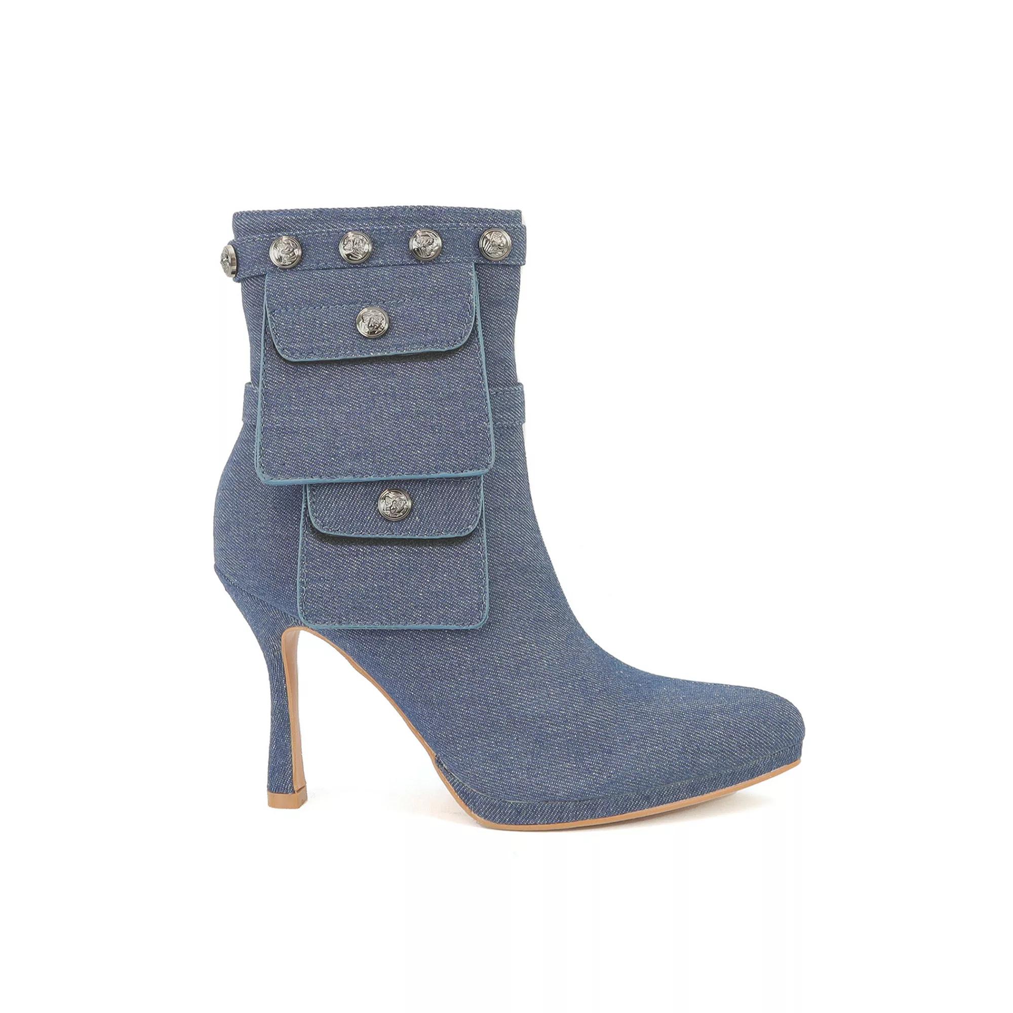 Women's Yoki Short Boots, Size: 6, Blue Product Image