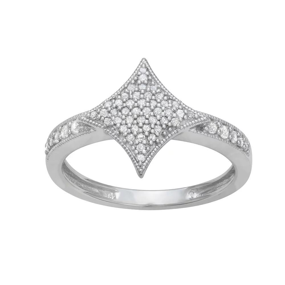 HDI Sterling Silver 1/4 Carat T.W. Diamond Ring, Women's, Size: 5 Product Image