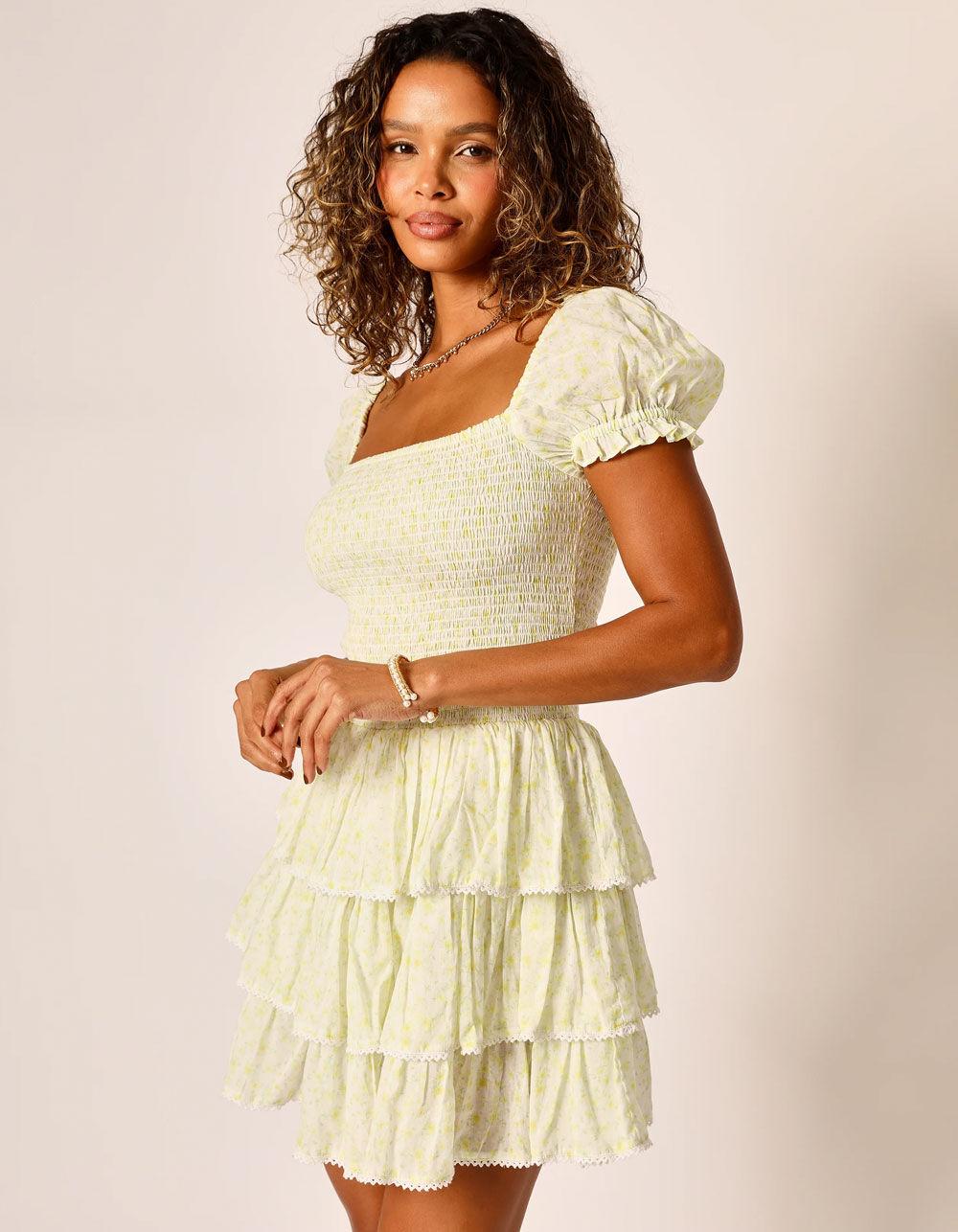 AMY JANE LONDON Rosabella Womens Mini Dress - YELLOW Product Image