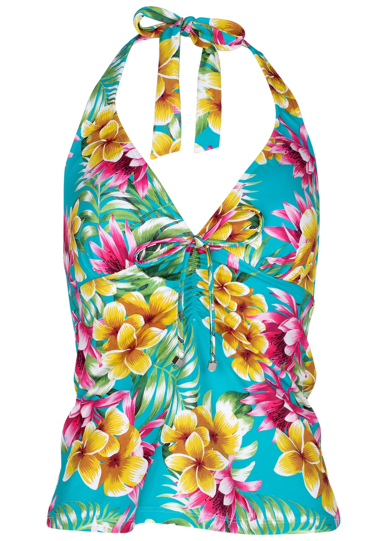 Sicily Halter Tankini Top - Highlighted Tropic Product Image