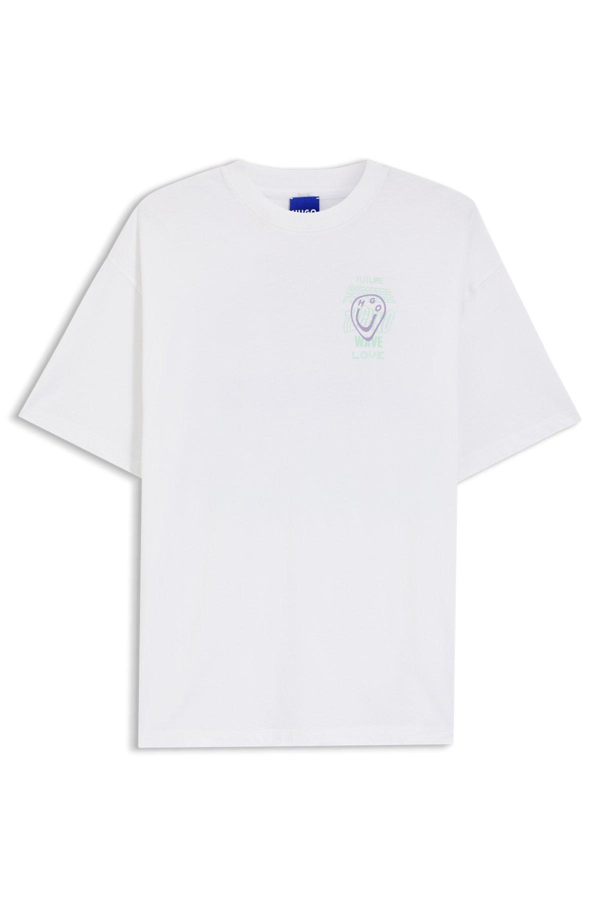 Cotton-jersey T-shirt with printed artwork Product Image