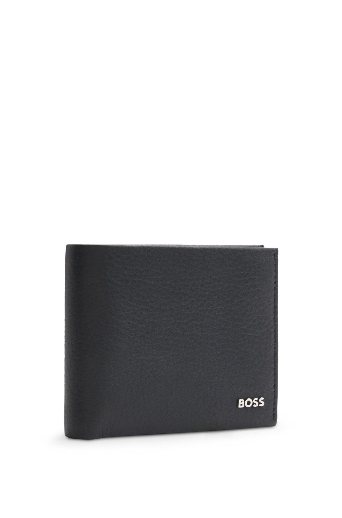 BOSS - Italian-leather card holder with logo lettering - Black Product Image