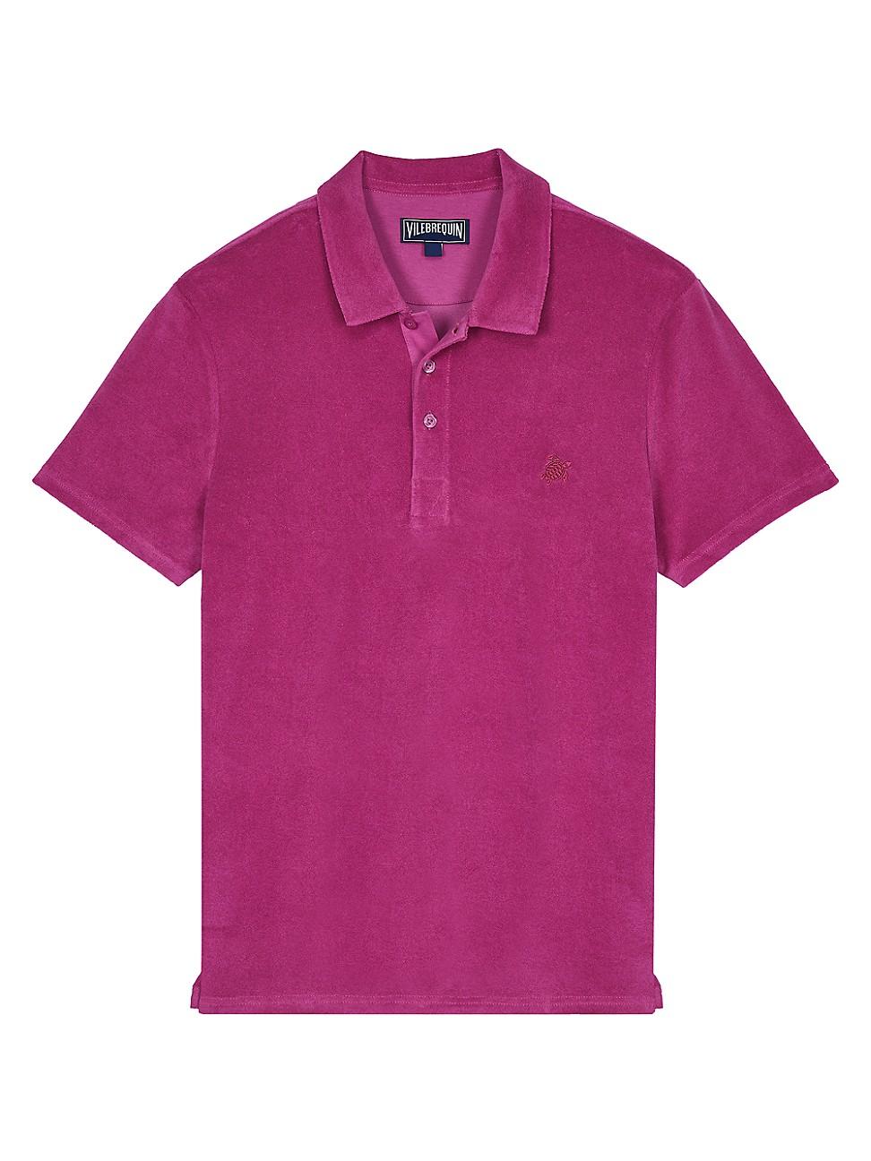 Mens Organic Terry Polo Shirt Product Image