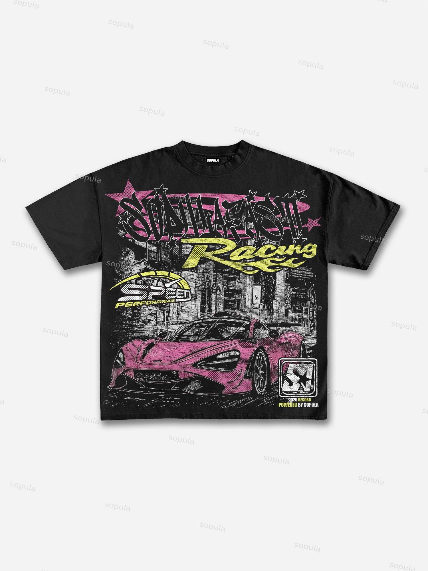 Sopula Y2k Fast Racing Make Vintage Graphics Cotton T-Shirt Product Image