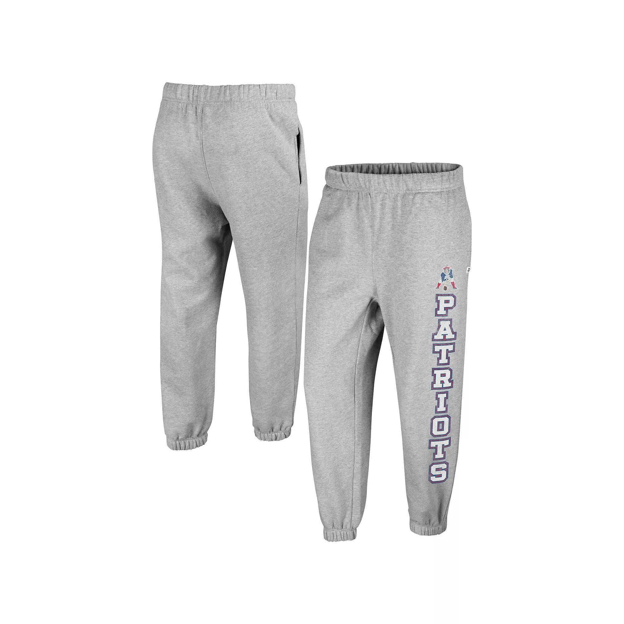 Women's '47 Gray New England Patriots Double Pro Harper Jogger Sweatpants,  Product Image